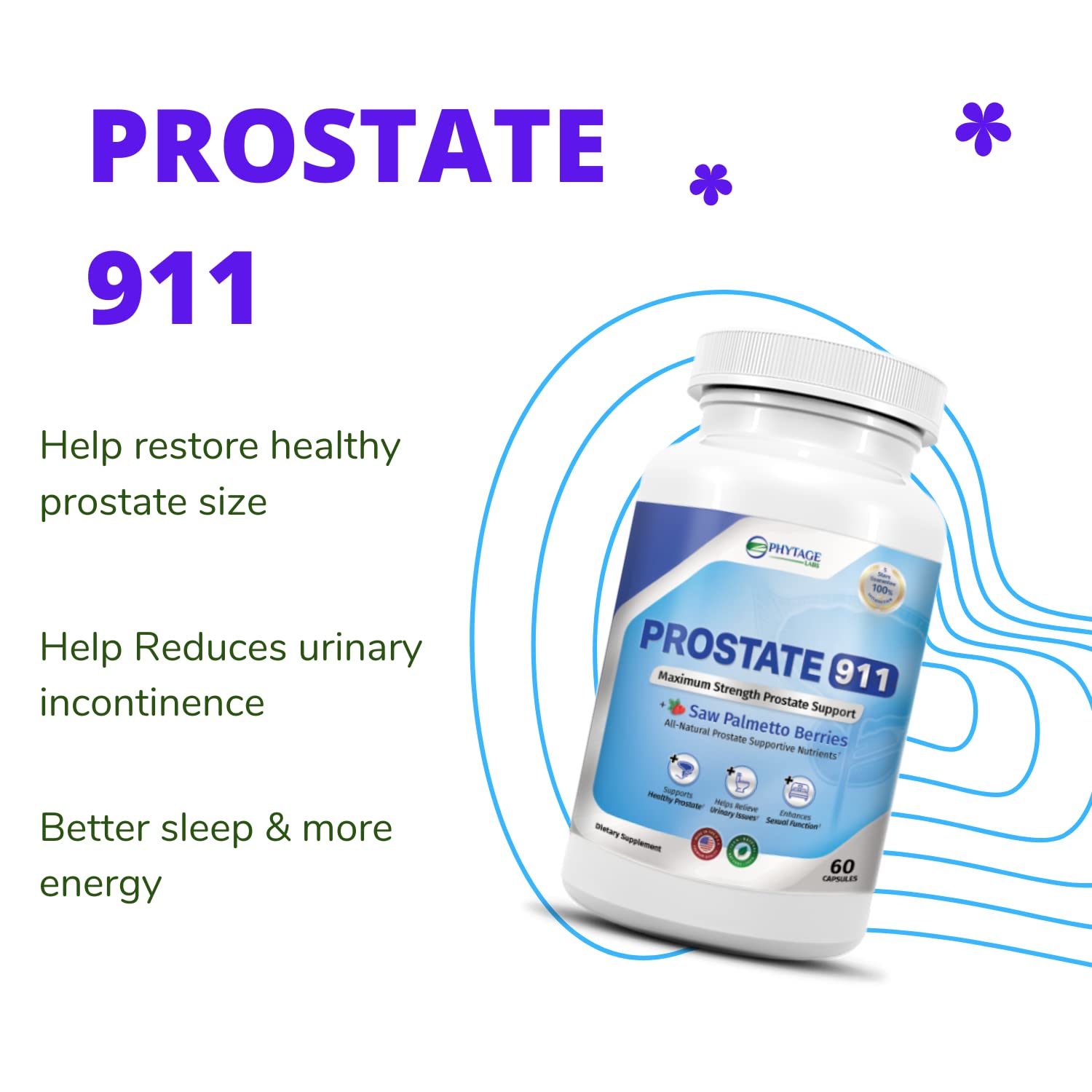 Foto 4 pulgar | Suplemento Phytage Labs Prostate 911 Men's Health Con Saw Pal - Venta Internacional.