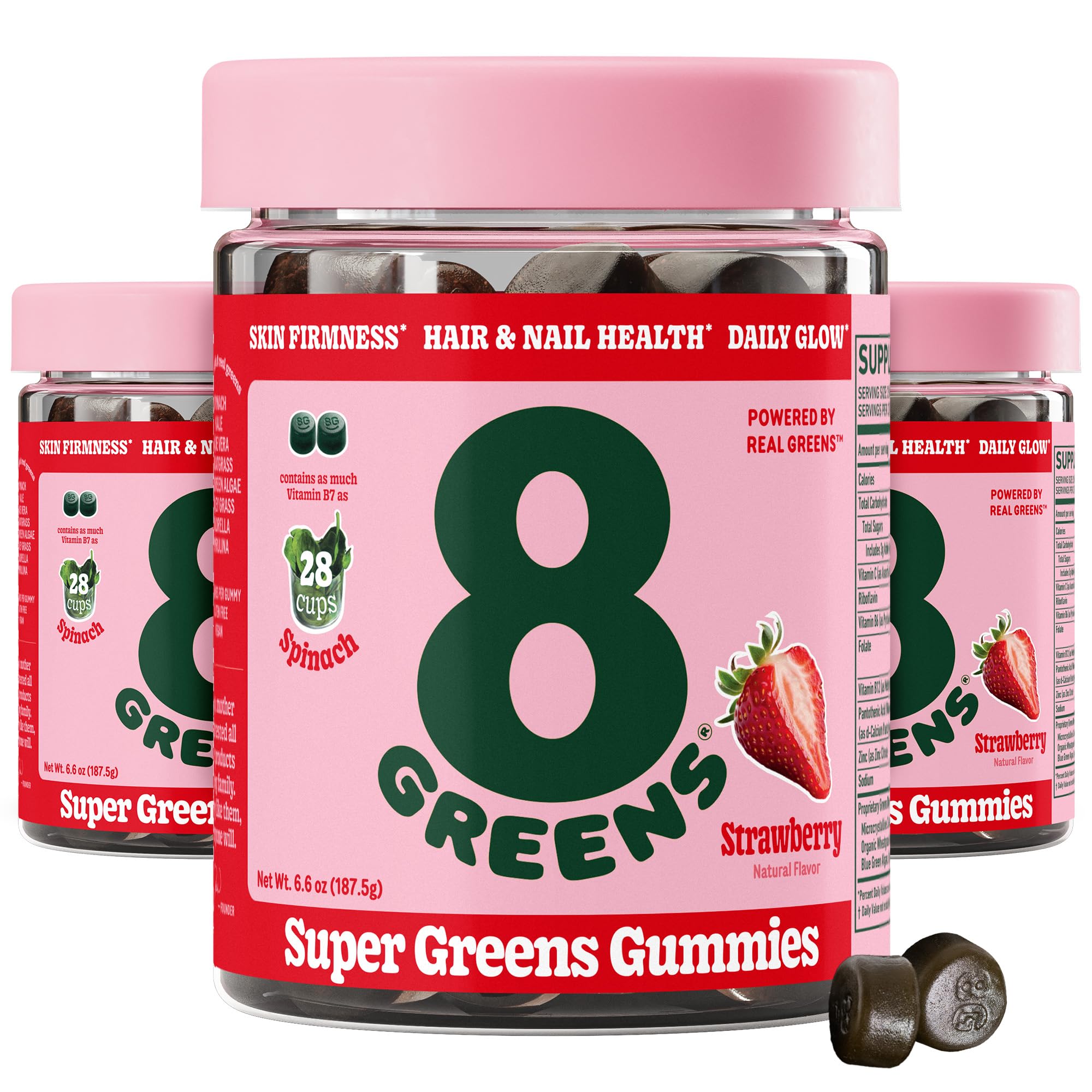Foto 2 pulgar | Gomitas De Belleza Supergreens, 8 Hojas, Con Colágeno Y Biotina, 150 Unidades - Venta Internacional.
