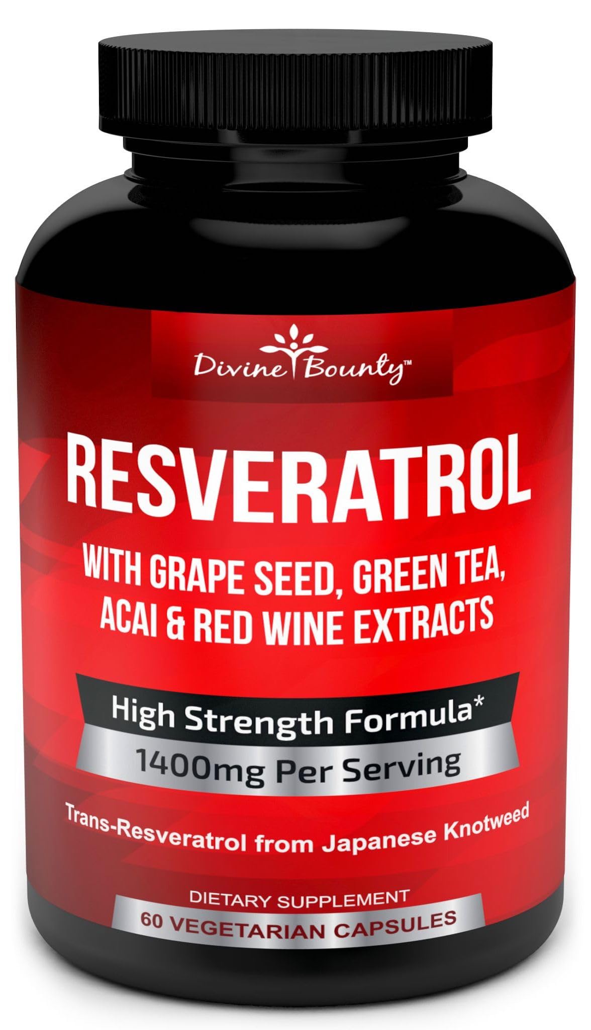 Foto 2 pulgar | Suplemento Divine Bounty Resveratrol 1400 Mg Con Extractos - Venta Internacional.