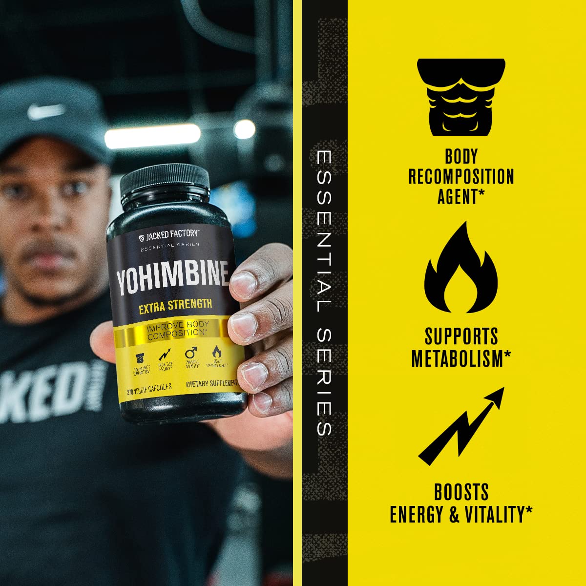 Foto 4 pulgar | Suplemento Jacked Factory Yohimbine Extra Strength 270 Cápsulas - Venta Internacional