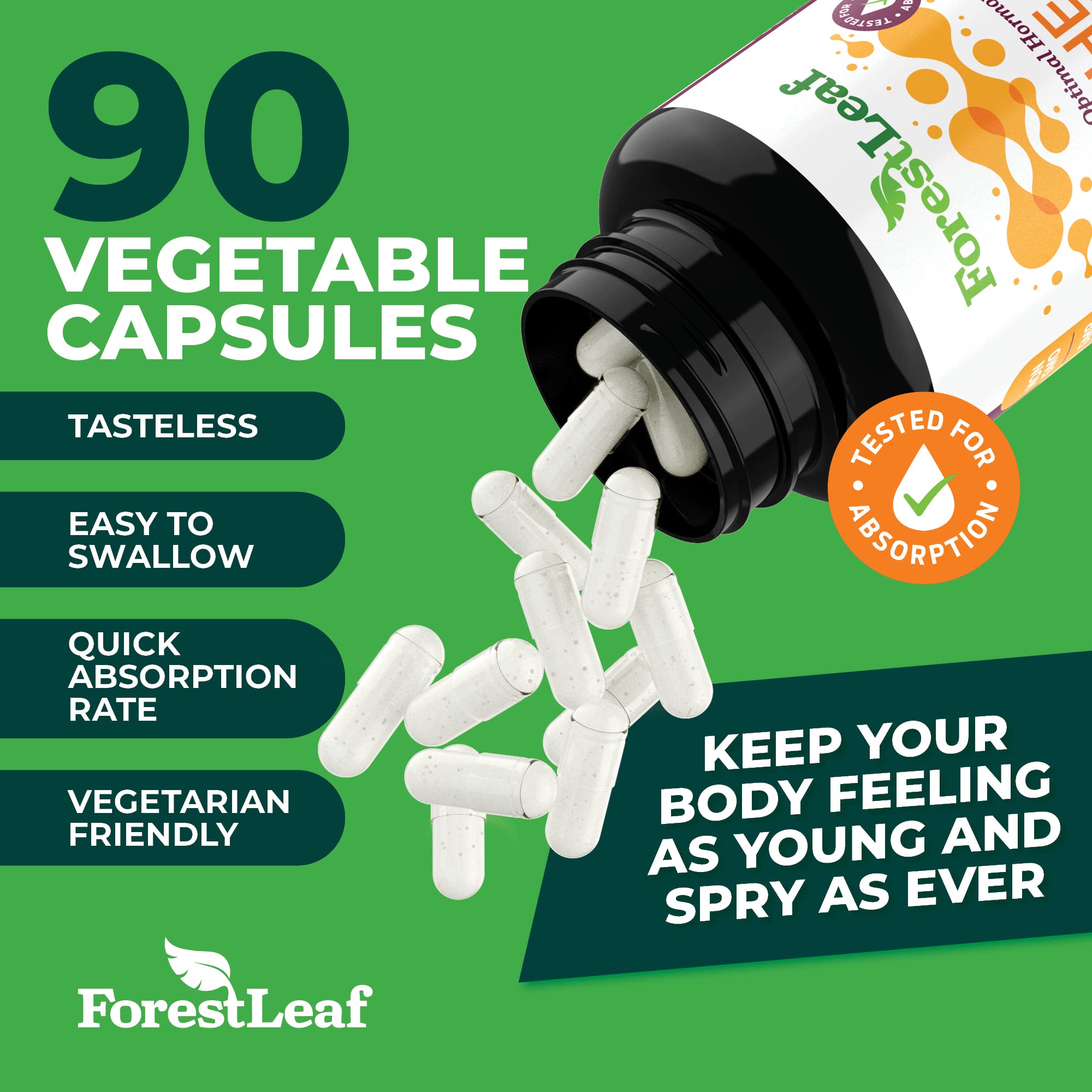 Foto 4 pulgar | Suplemento Forestleaf Dhea de 90 Cápsulas-Venta Internacional