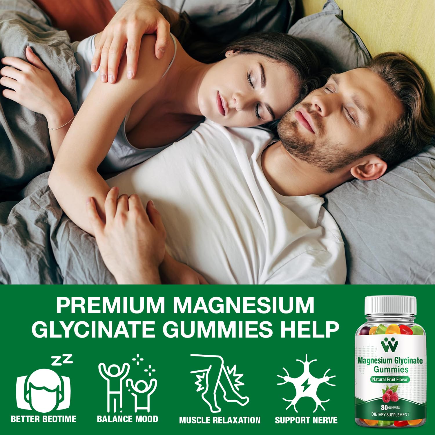 Foto 3 pulgar | Gomitas de Glicinato de Magnesio Wachray 400 Mg para Dormir - Venta Internacional