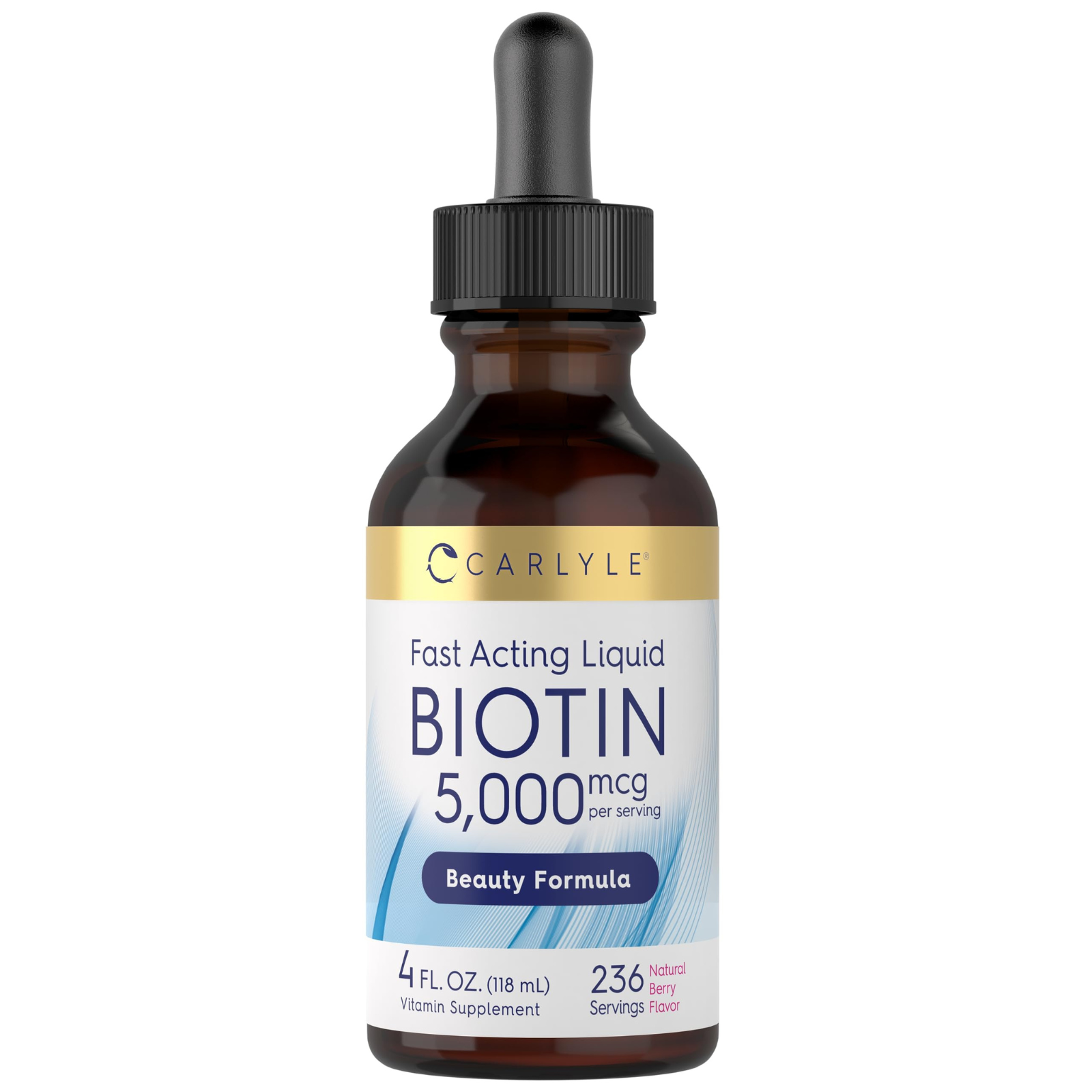 Foto 2 pulgar | Suplemento Carlyle Biotin Liquid Drops 5000 Mcg 120 Ml - Venta Internacional.