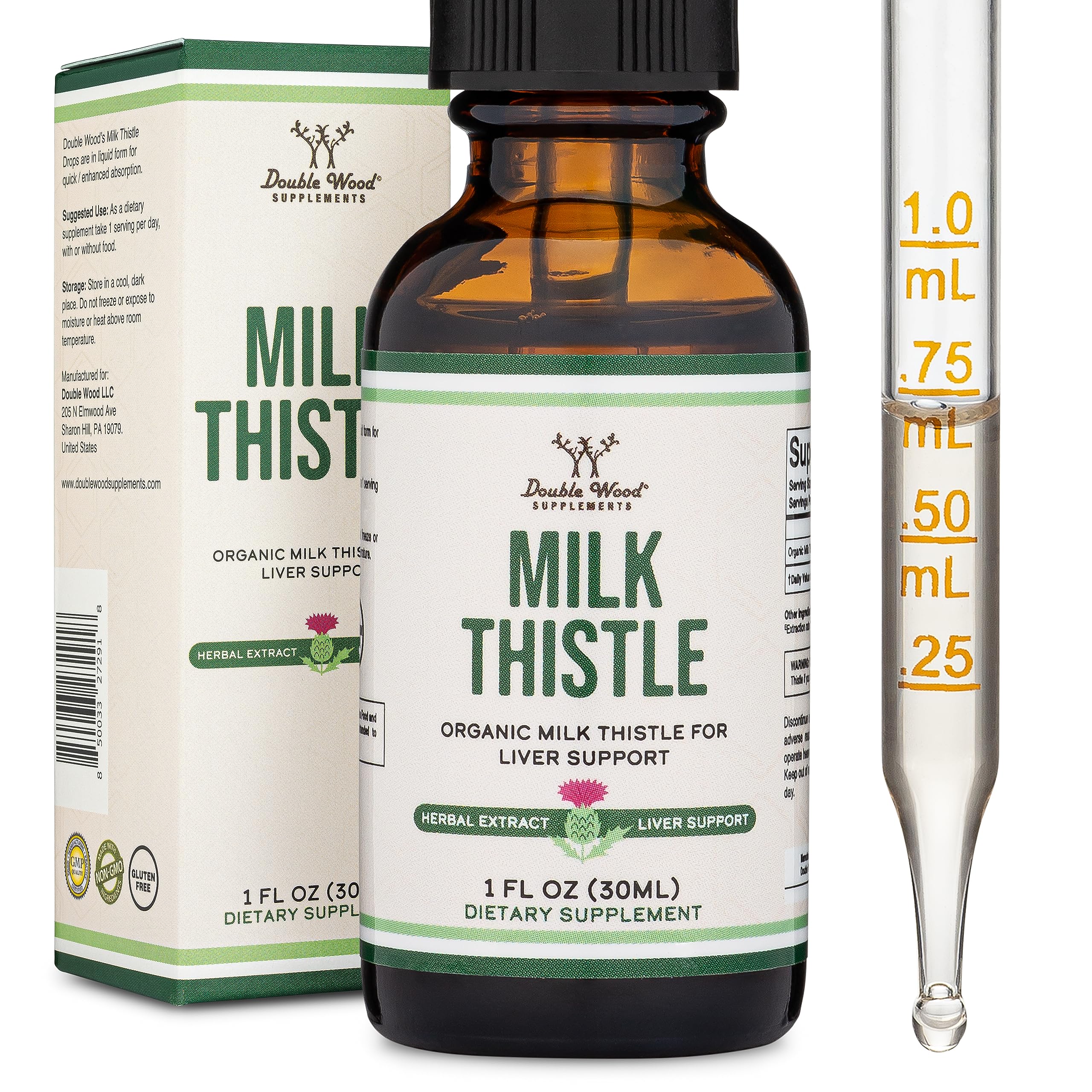 Suplemento Double Wood Milk Thistle Detox 30 Ml - Venta Internacional