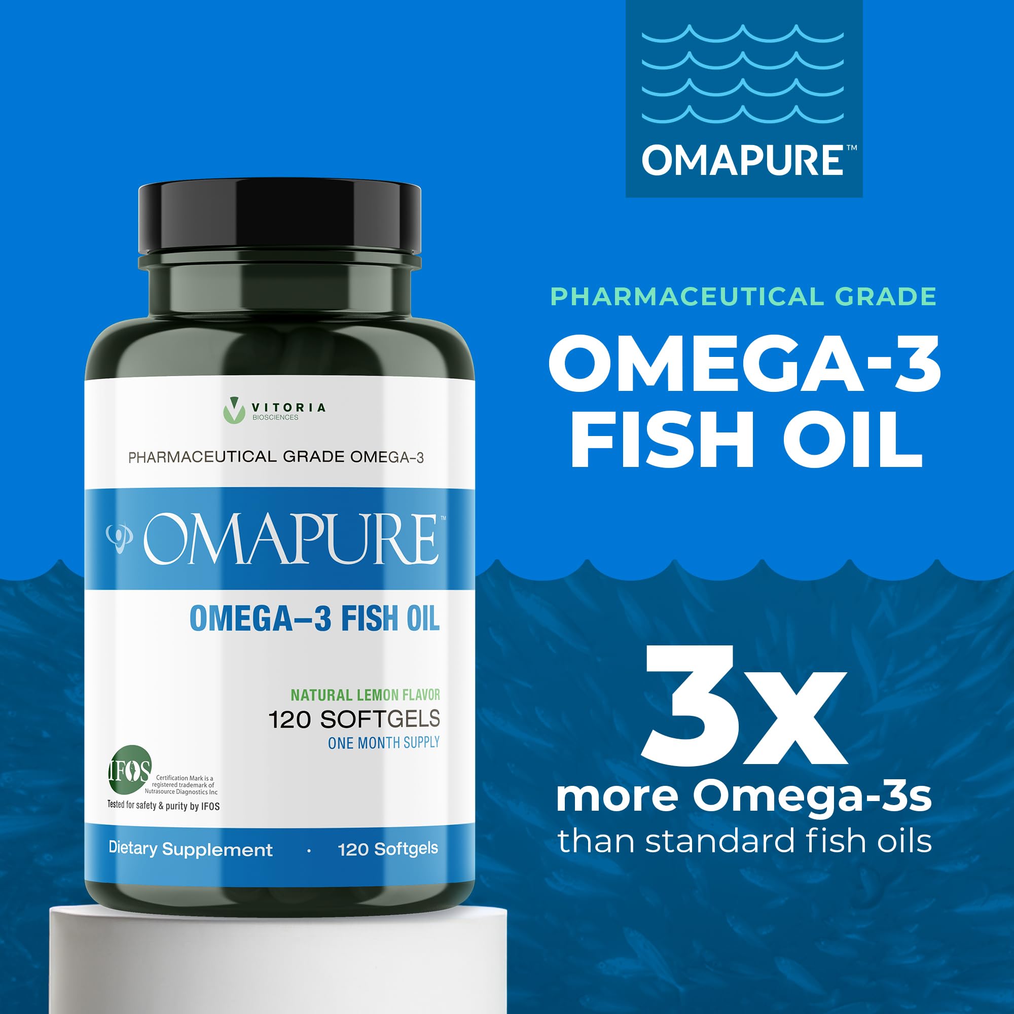 Foto 4 pulgar | Suplementos De Aceite De Pescado Omapure Omega-3 75% 3 Botellas 120 Cápsulas Blandas - Venta Internacional.
