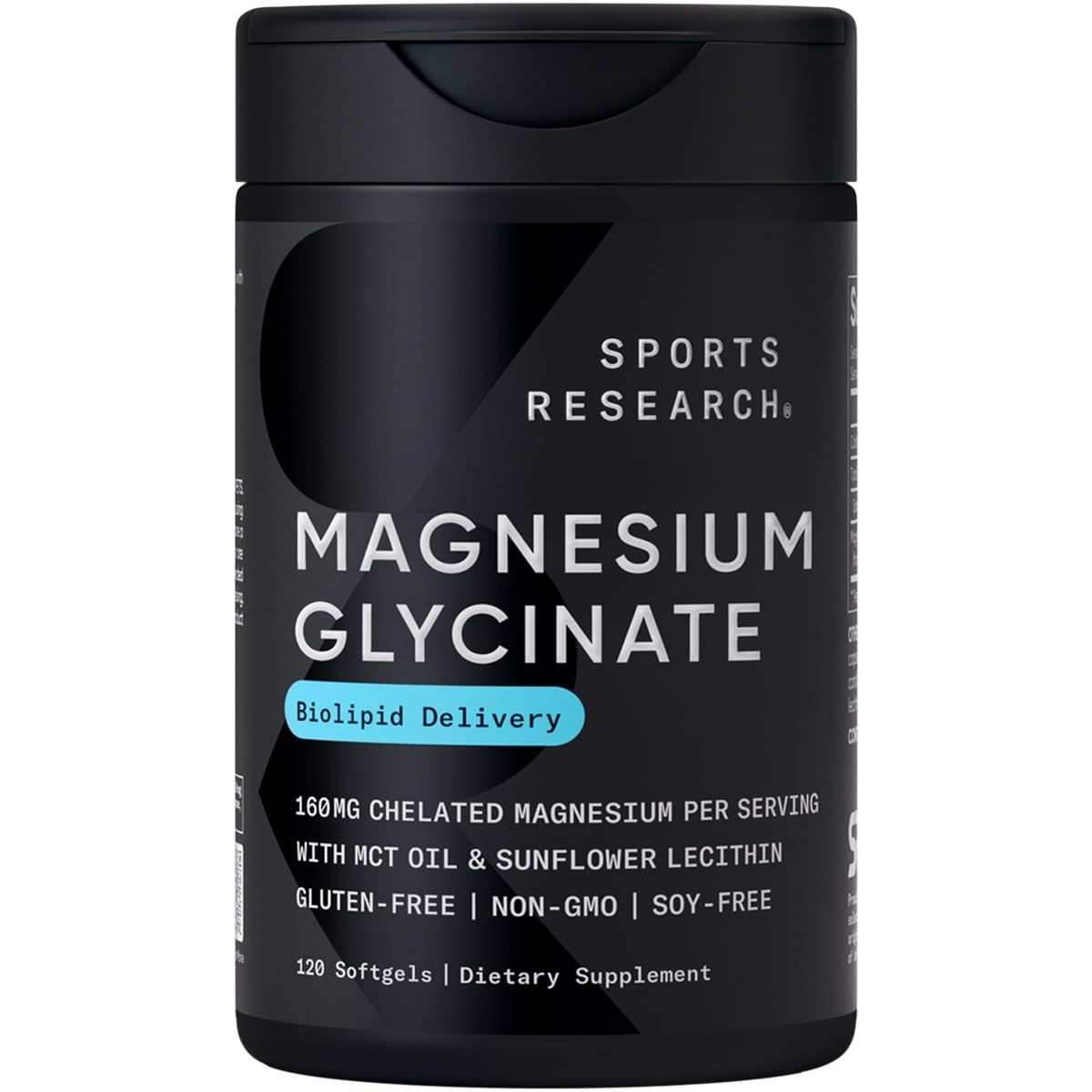 Foto 2 pulgar | Suplemento Sports Research, Glicinato De Magnesio, 160 Mg, 120 Cápsulas Blandas - Venta Internacional.