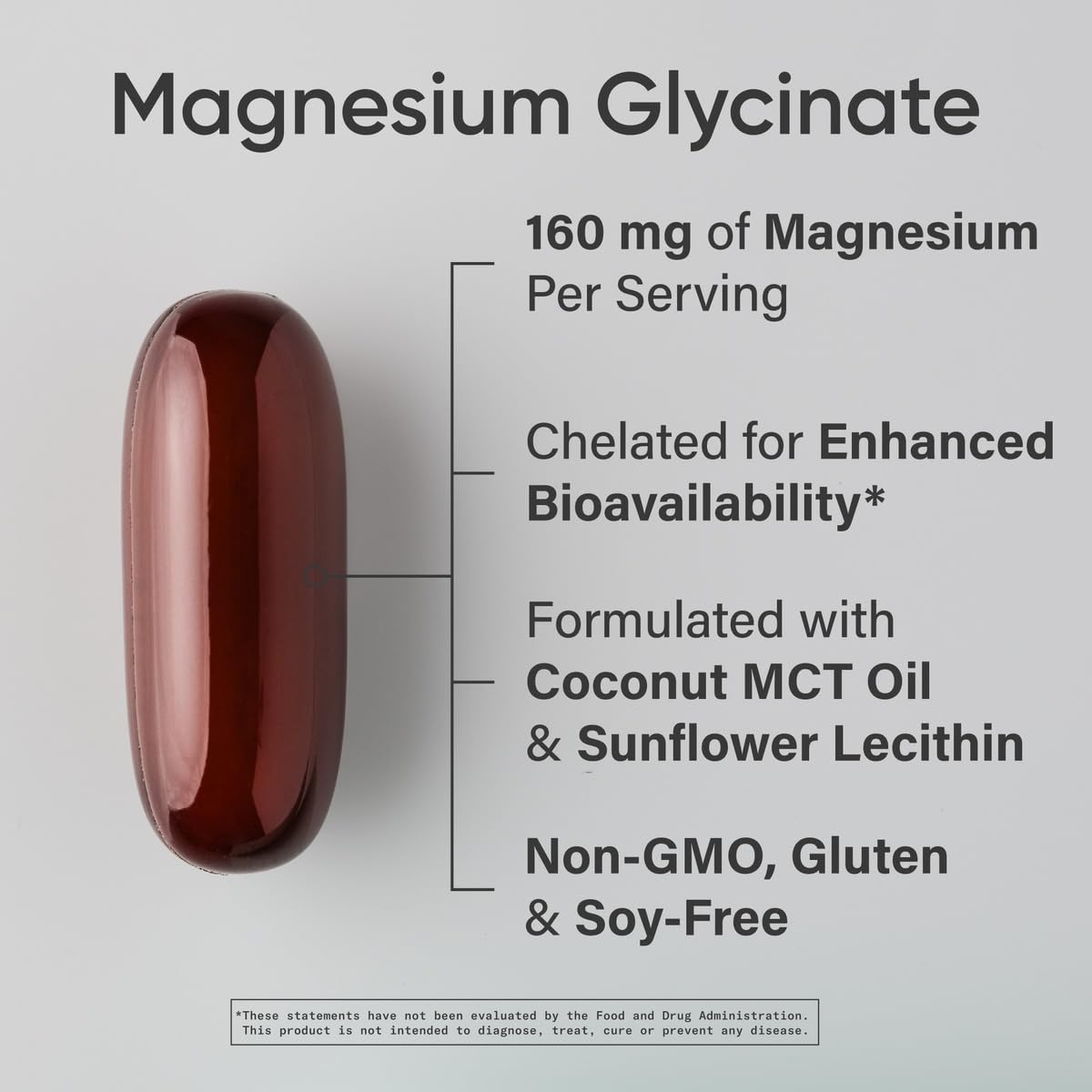 Foto 3 pulgar | Suplemento Sports Research, Glicinato De Magnesio, 160 Mg, 120 Cápsulas Blandas - Venta Internacional.