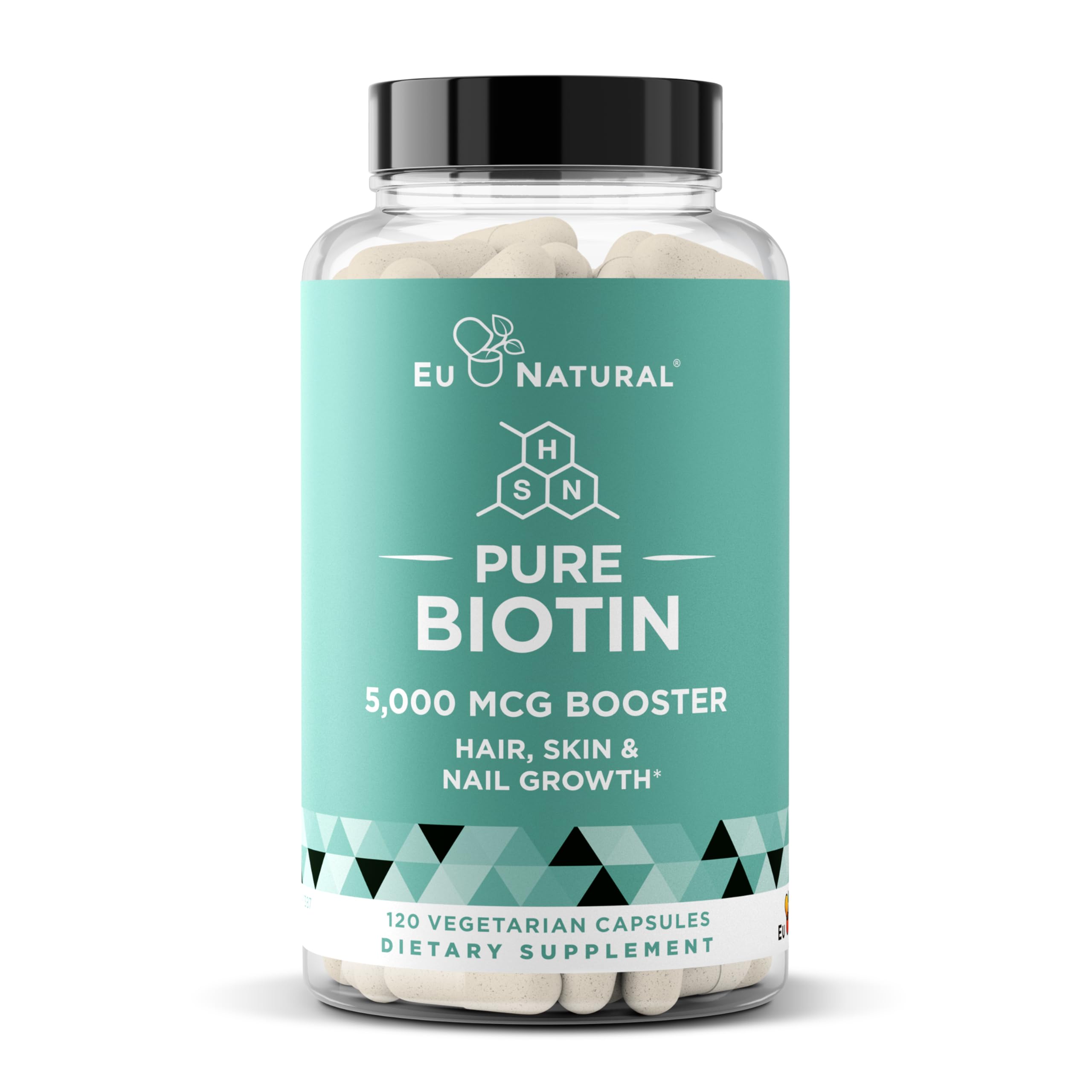 Foto 2 pulgar | Suplemento De Biotina Natural De La Ue, 5000 Mcg, Cabello, Piel Y Uñas, 120 Cápsulas - Venta Internacional.