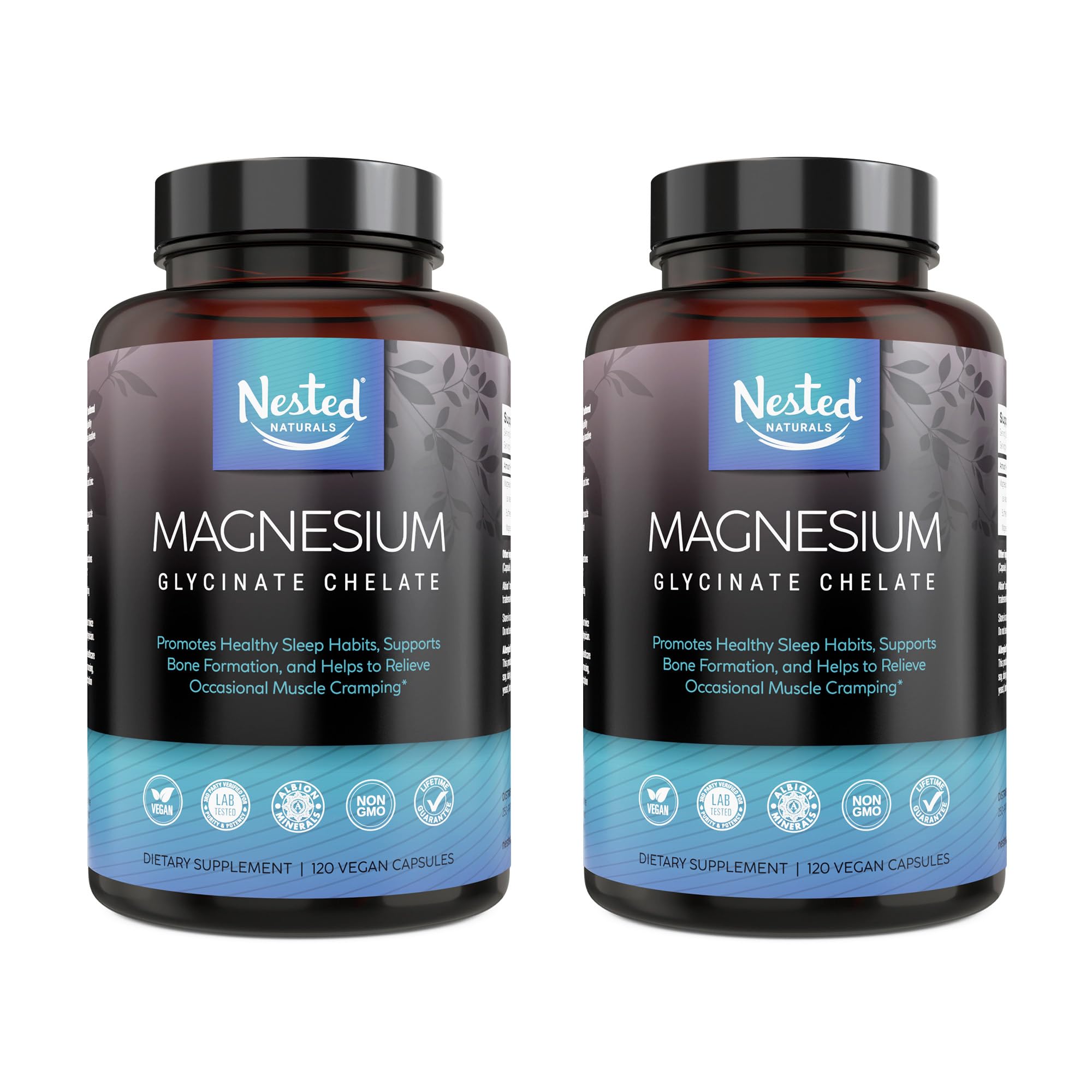 Foto 2 pulgar | Suplemento De Glicinato De Magnesio Nested Naturals 200 Mg 240 Cápsulas - Venta Internacional.