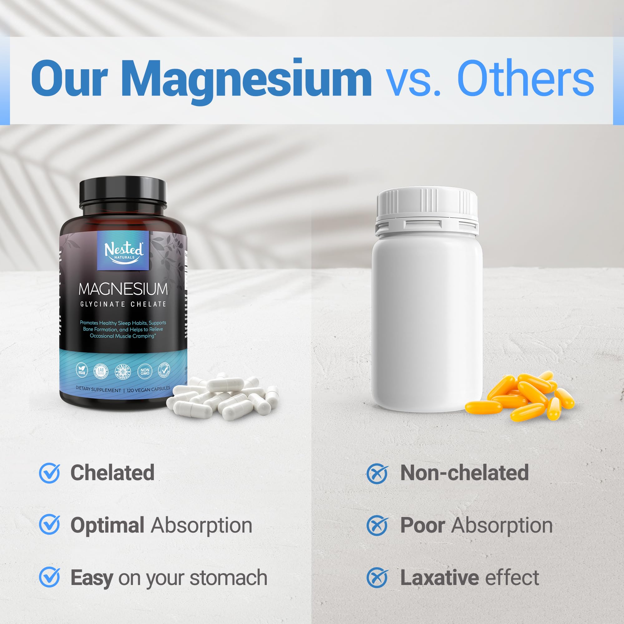 Foto 5 | Suplemento De Glicinato De Magnesio Nested Naturals 200 Mg 240 Cápsulas - Venta Internacional.