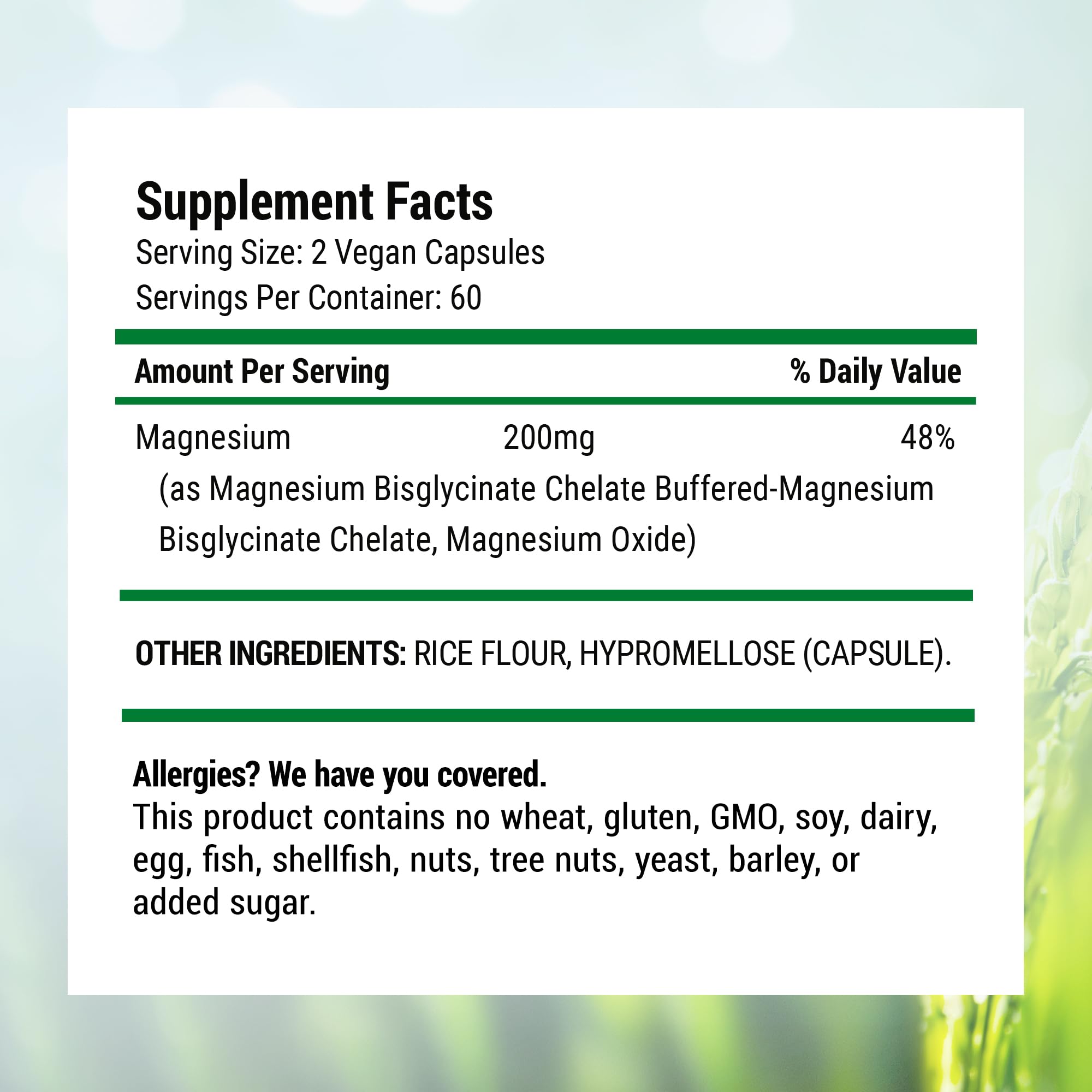 Foto 7 pulgar | Suplemento De Glicinato De Magnesio Nested Naturals 200 Mg 240 Cápsulas - Venta Internacional.