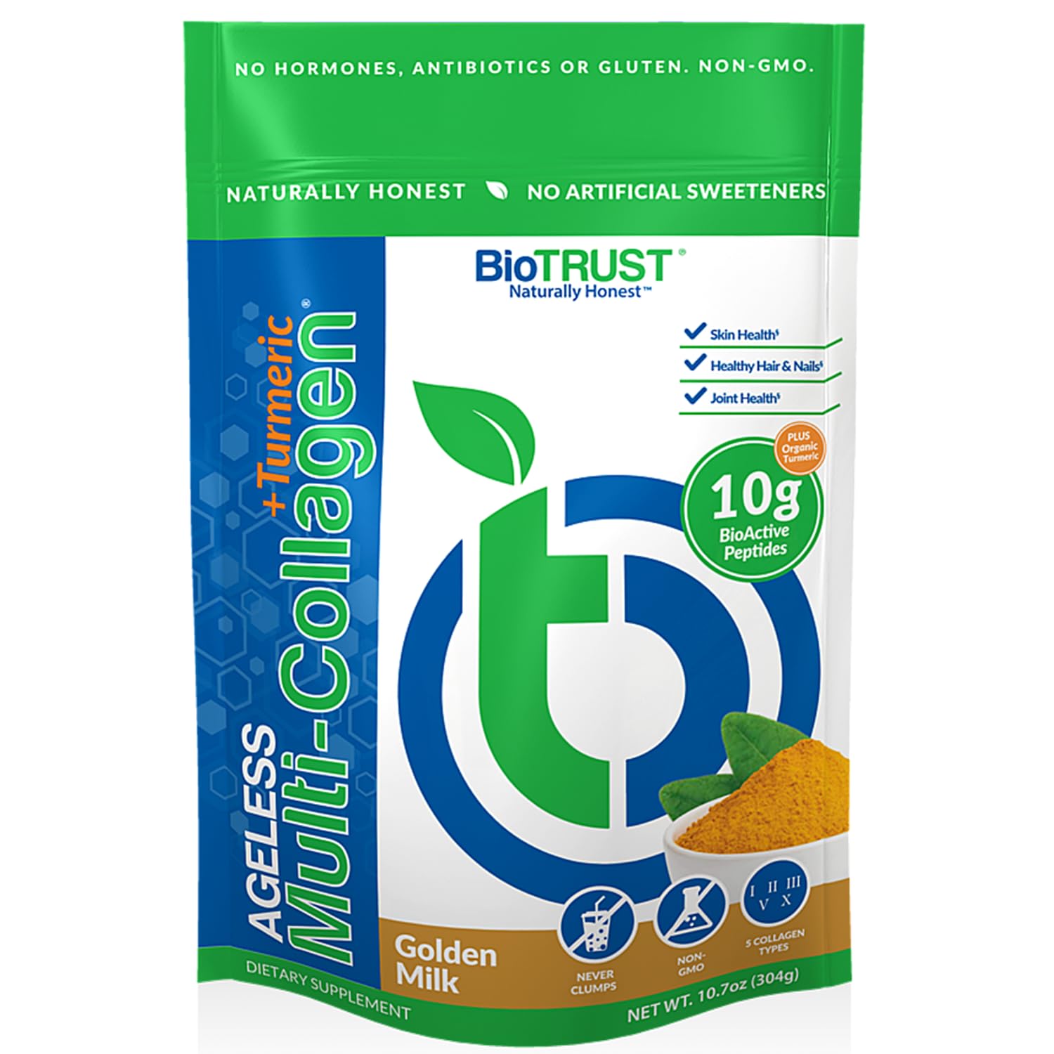 Foto 2 pulgar | Colágeno en Polvo Biotrust con Cúrcuma- Venta Internacional