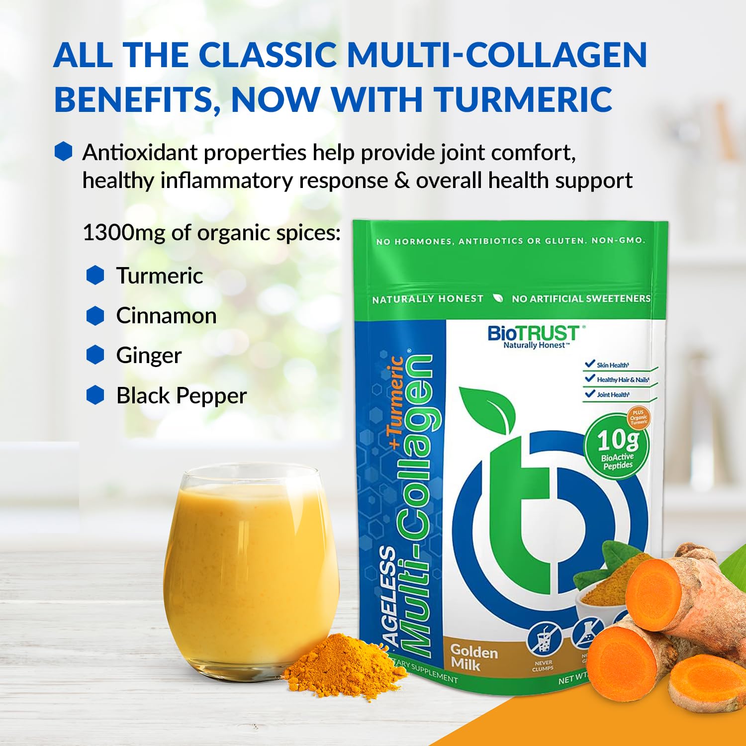 Foto 6 pulgar | Colágeno en Polvo Biotrust con Cúrcuma- Venta Internacional