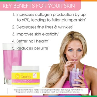 Foto 6 | Suplemento De Colágeno En Polvo Sparkle Wellness Skin Boost - Venta Internacional.