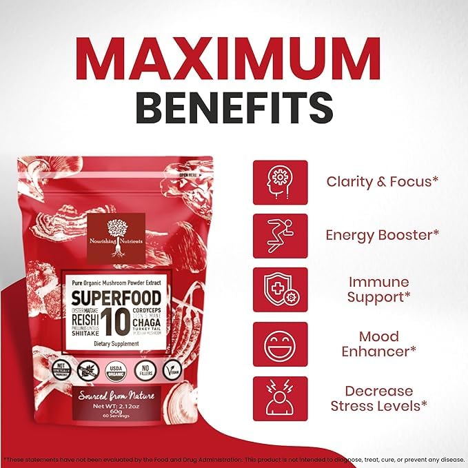 Foto 3 pulgar | Nutrientes Nutritivos Con Extracto De Hongos En Polvo, 60 G, 14 Veces Más Fuertes - Venta Internacional.