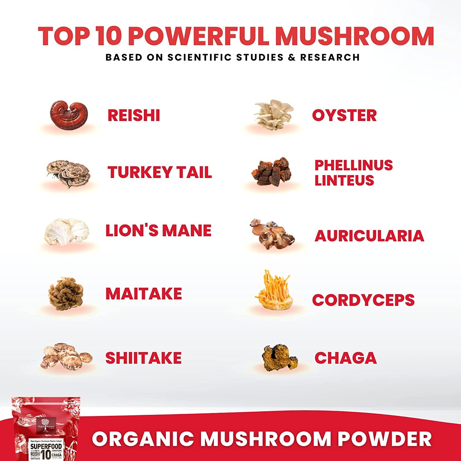 Foto 7 pulgar | Nutrientes Nutritivos Con Extracto De Hongos En Polvo, 60 G, 14 Veces Más Fuertes - Venta Internacional.