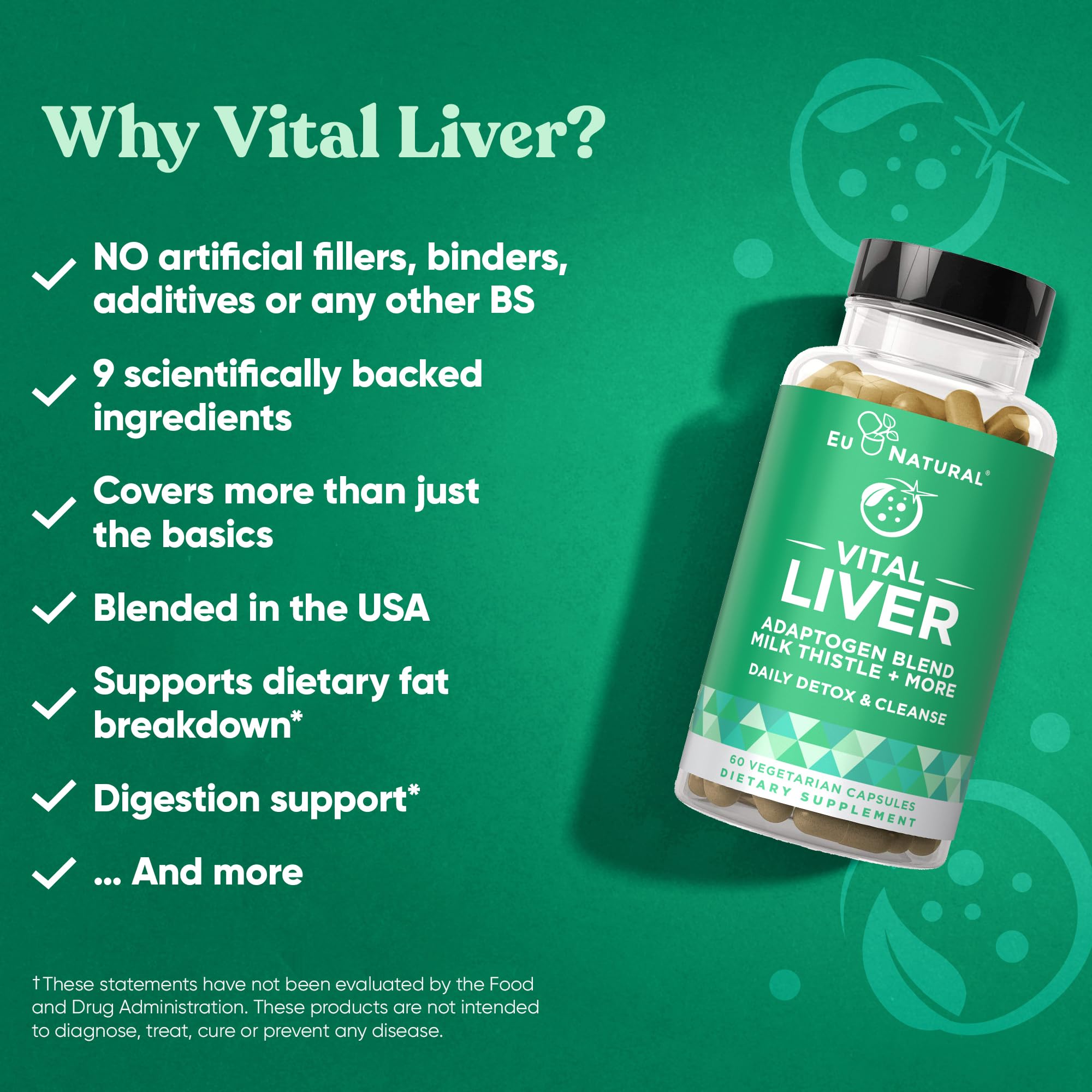 Foto 5 pulgar | Suplemento Eu Natural Vital Liver Cleanse 9 En 1, 60 Cápsulas - Venta Internacional.