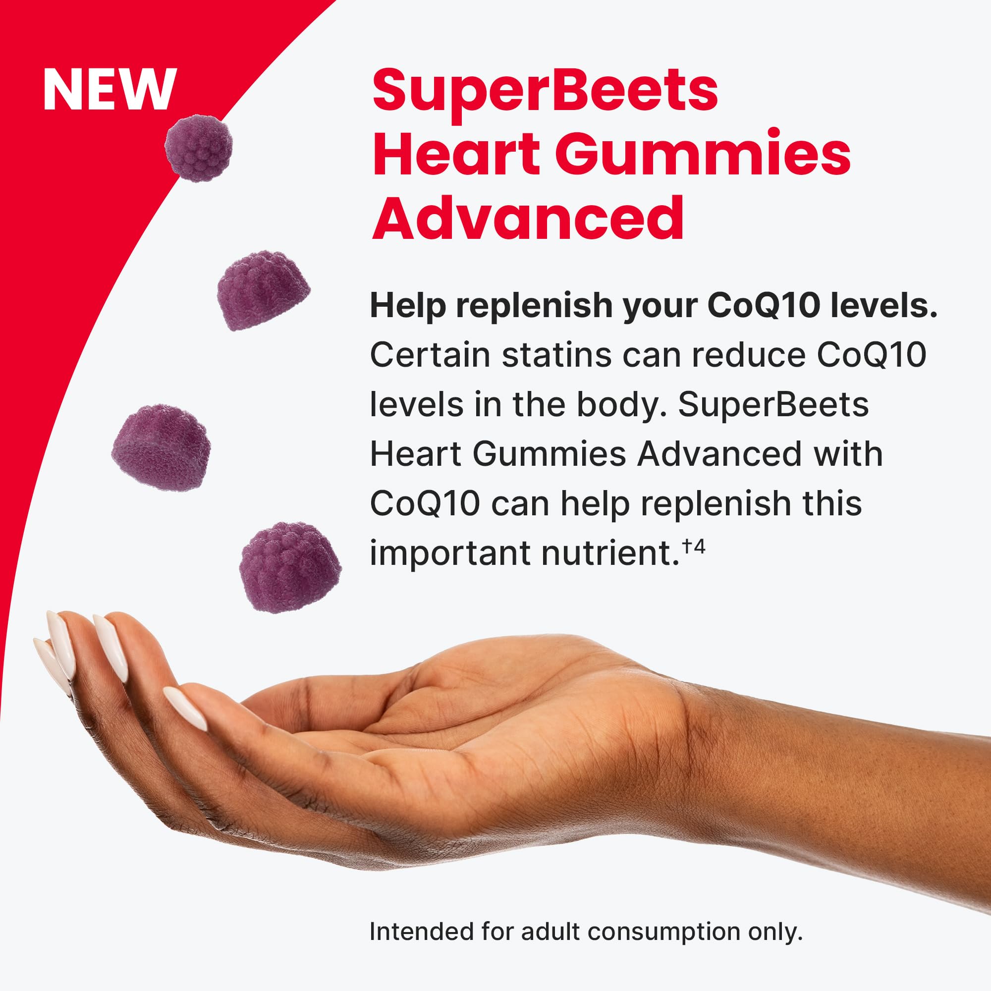 Foto 4 pulgar | Suplementos Humann Superbeets Heart Gomies Advanced 60u - Venta Internacional.