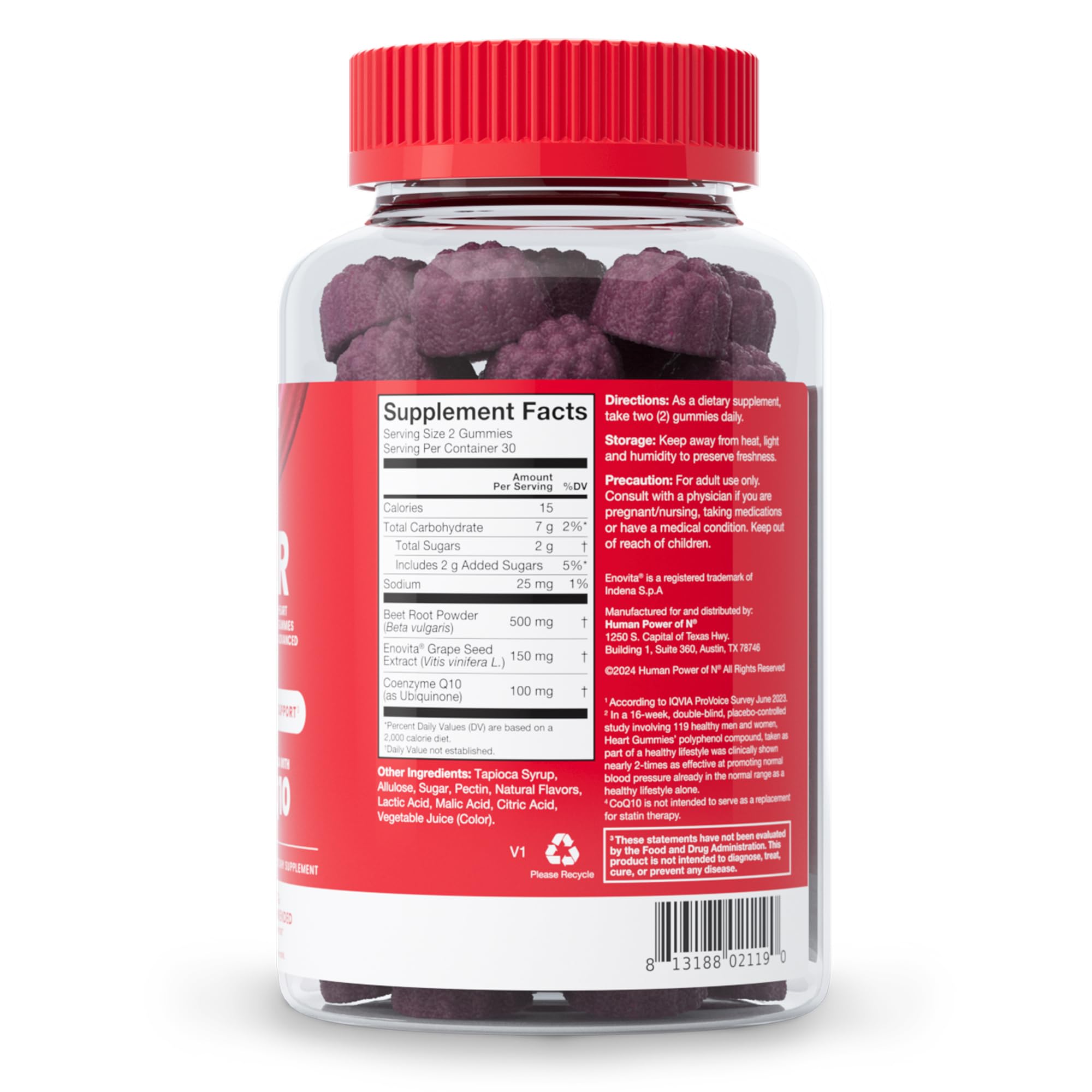 Foto 6 pulgar | Suplementos Humann Superbeets Heart Gomies Advanced 60u - Venta Internacional.