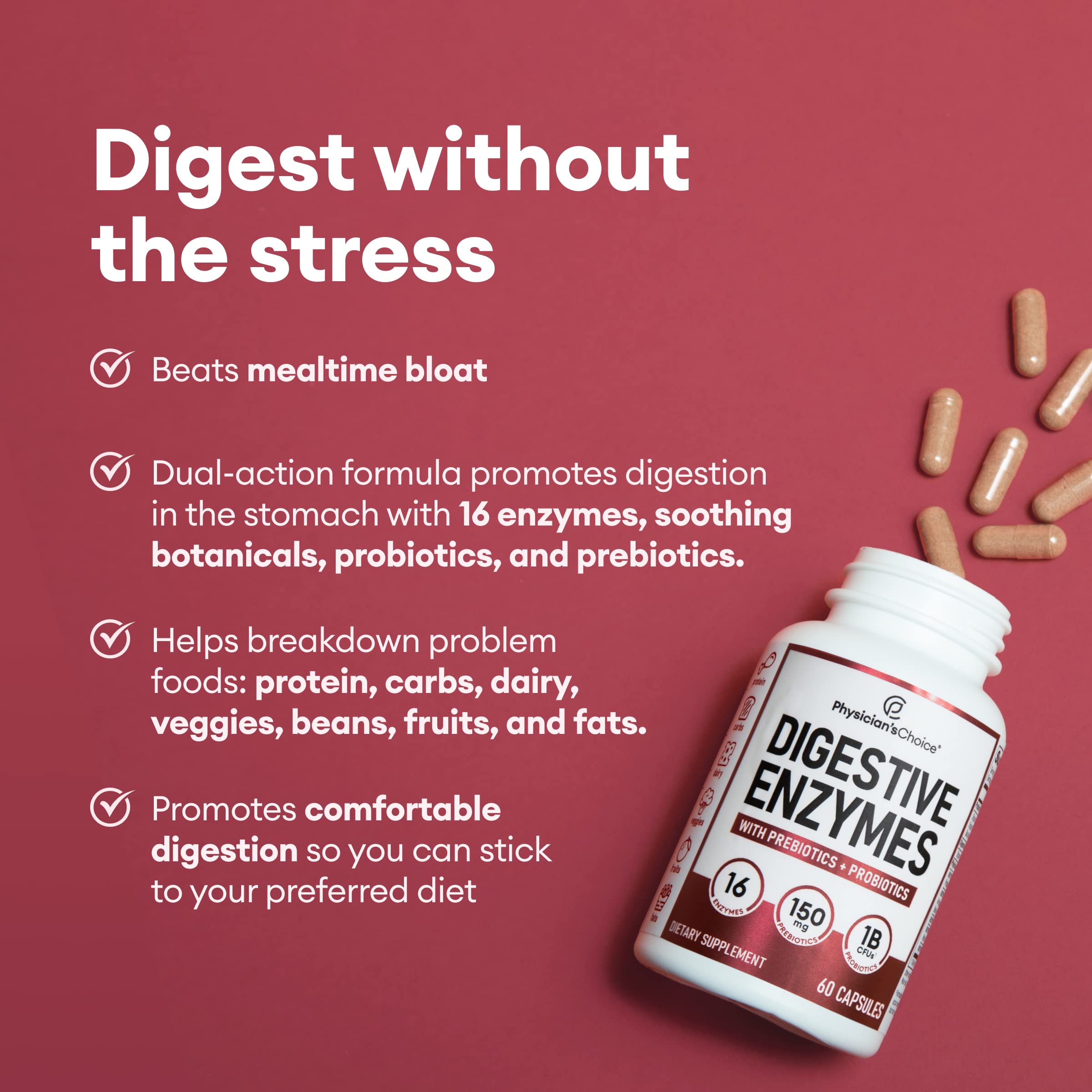 Foto 4 pulgar | Enzimas Digestivas, Elección Del Médico Para La Salud Digestiva 90 Ct - Venta Internacional.