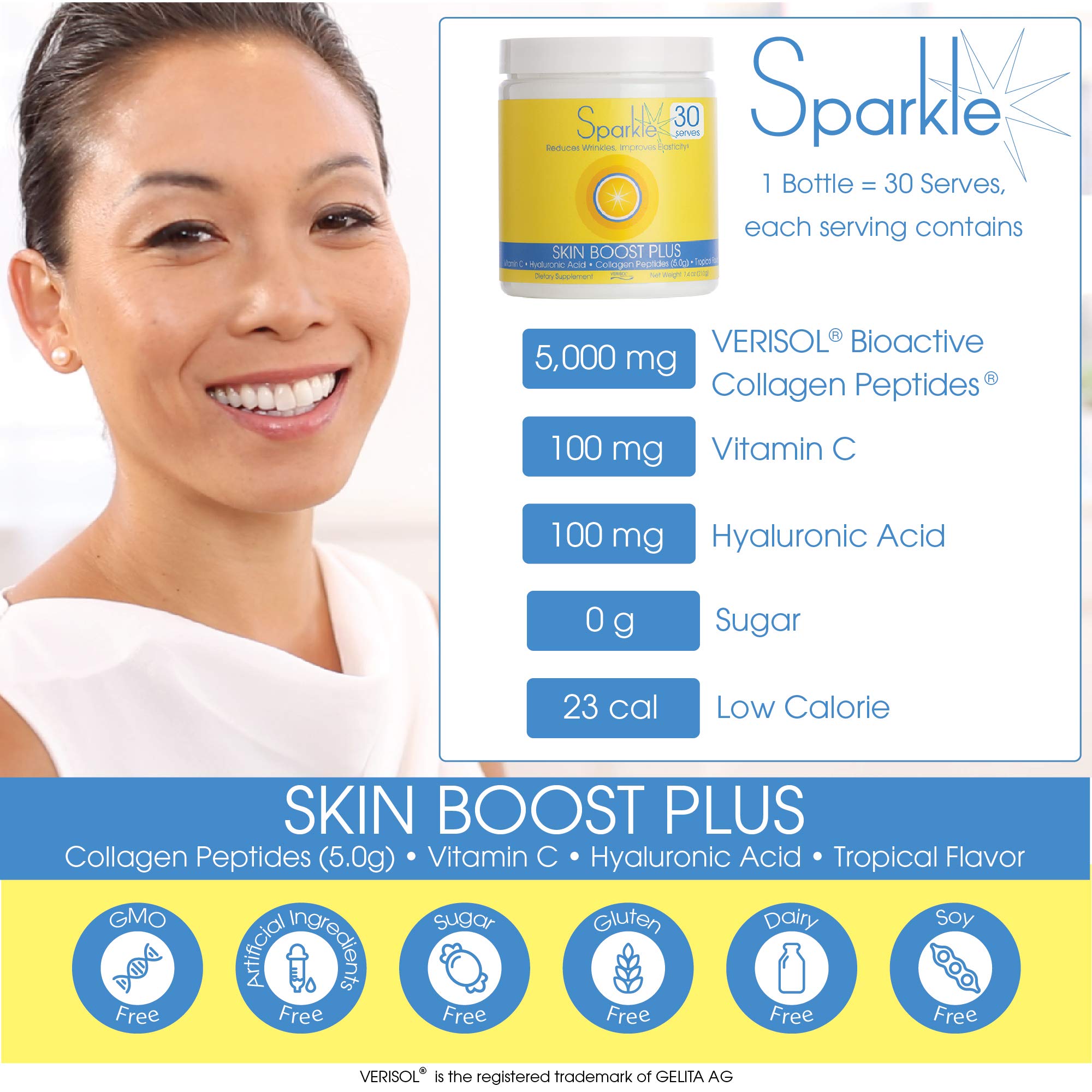 Foto 6 pulgar | Suplemento De Colágeno En Polvo Sparkle Wellness Skin Boost Plus - Venta Internacional.