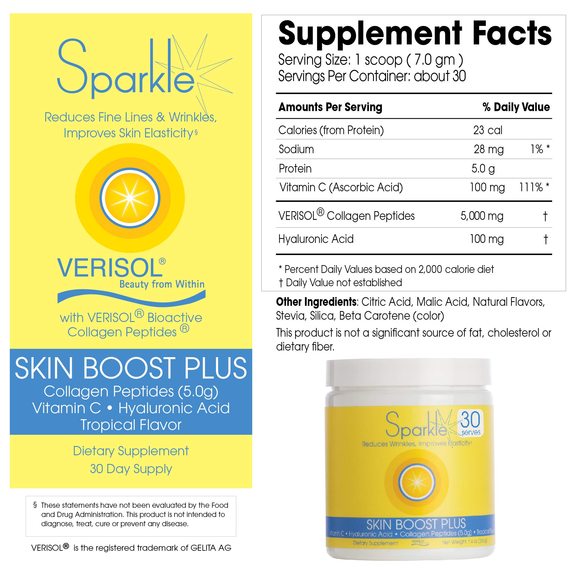 Foto 7 pulgar | Suplemento De Colágeno En Polvo Sparkle Wellness Skin Boost Plus - Venta Internacional.