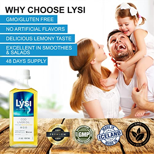 Foto 2 | Aceite De Hígado De Bacalao Lysi Sabor Limón 240 Ml 1100 Mg Omega-3 - Venta Internacional.