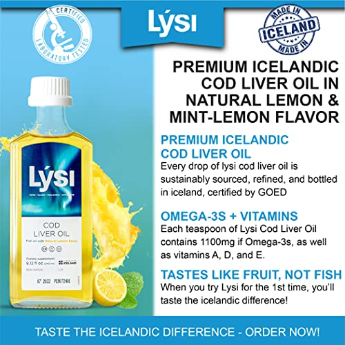 Foto 4 pulgar | Aceite De Hígado De Bacalao Lysi Sabor Limón 240 Ml 1100 Mg Omega-3 - Venta Internacional.