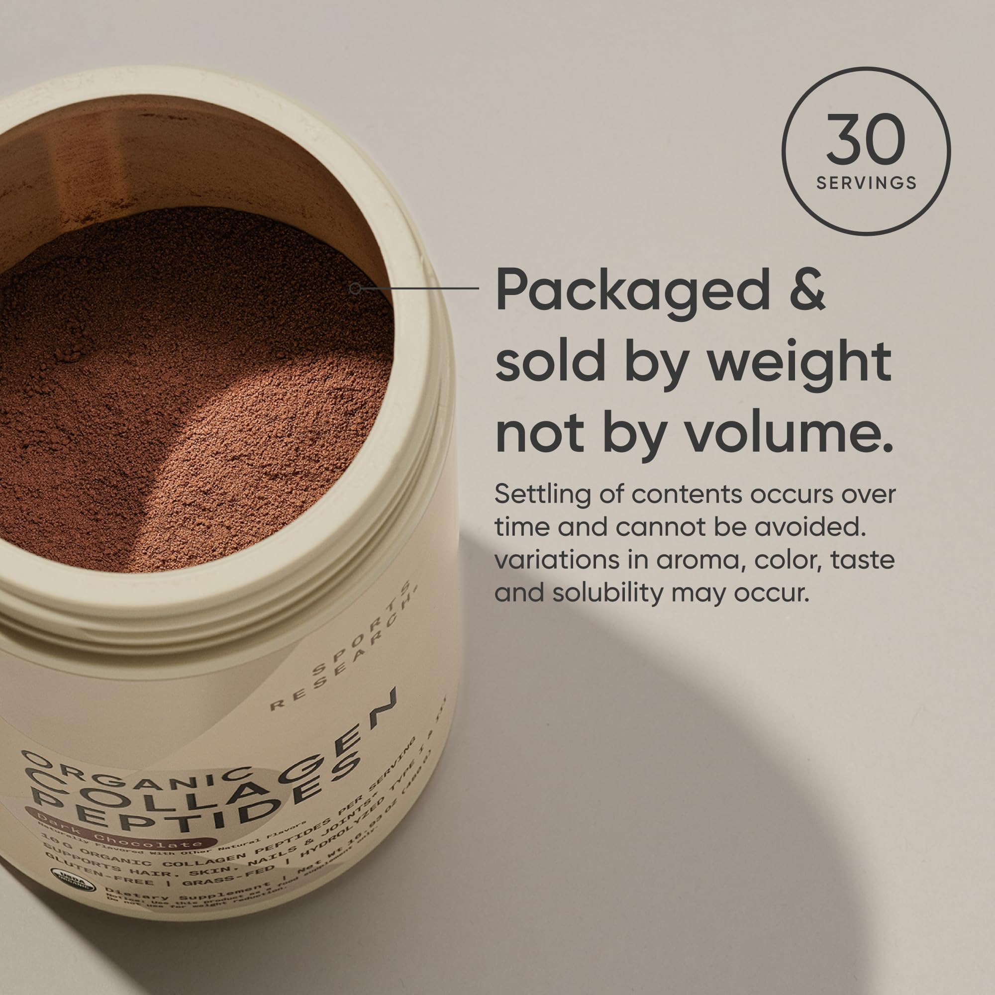 Foto 5 | Colágeno En Polvo Sports Research, Chocolate Negro Orgánico, 30 Porciones - Venta Internacional.