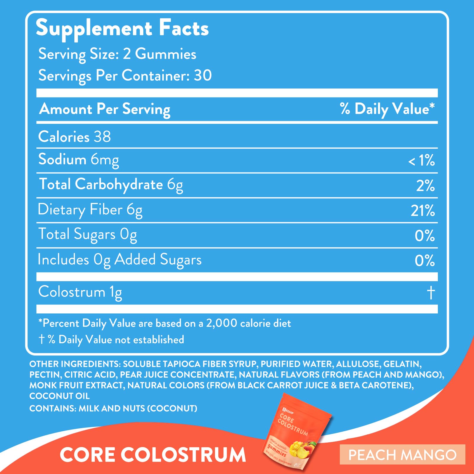 Foto 6 pulgar | Gomitas De Calostro Supplement Equip Foods Core 60 Unidades - Venta Internacional.