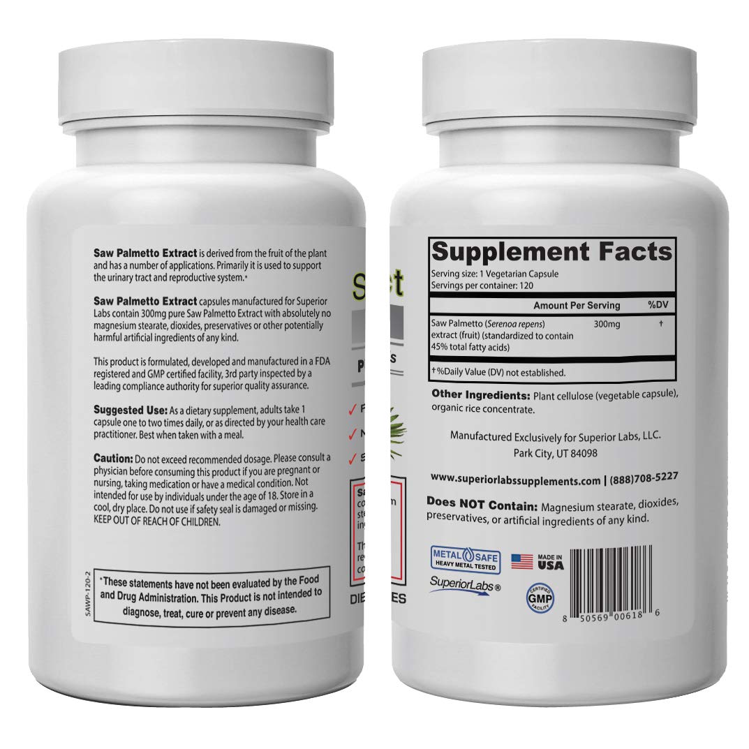 Foto 3 pulgar | Extracto De Palma Enana Americana Superior Labs, No Modificado Genéticamente, No Sintético, 300 Ml - Venta Internacio