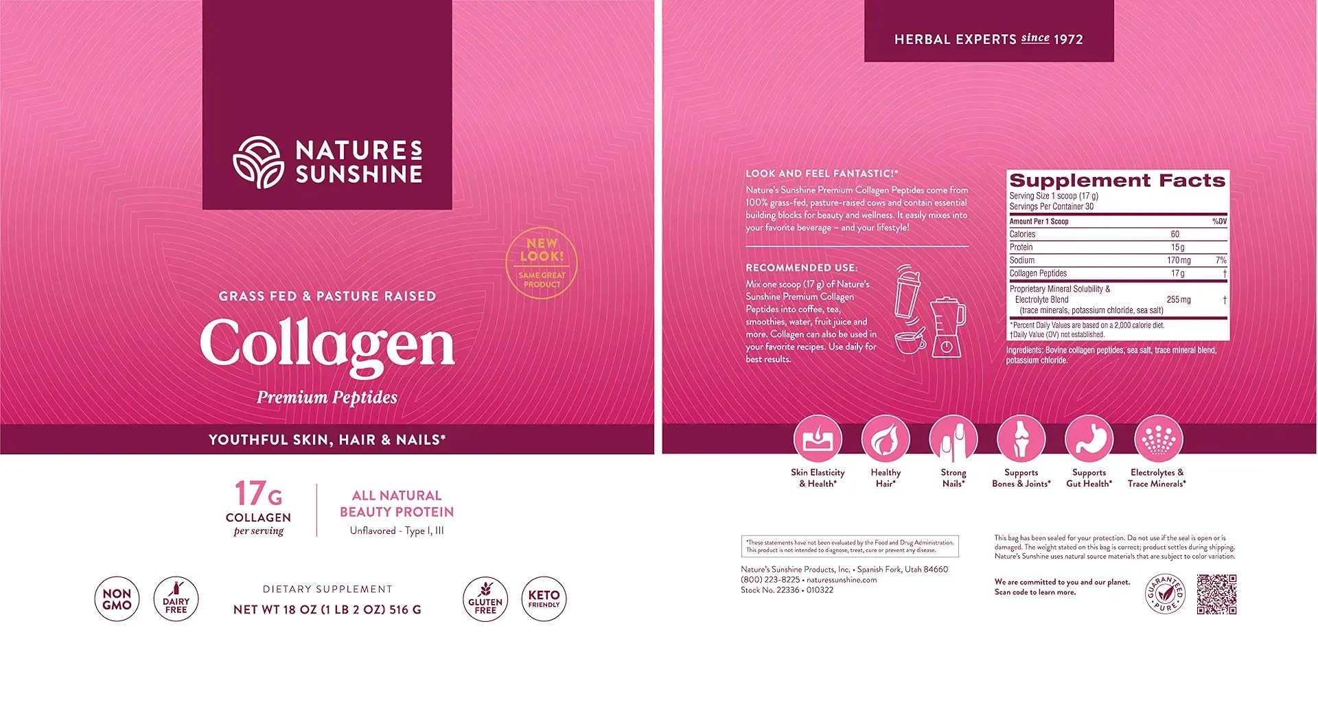 Foto 5 | Colágeno en Polvo Nature's Sunshine Tipo I Y Iii 500 Ml - Venta Internacional