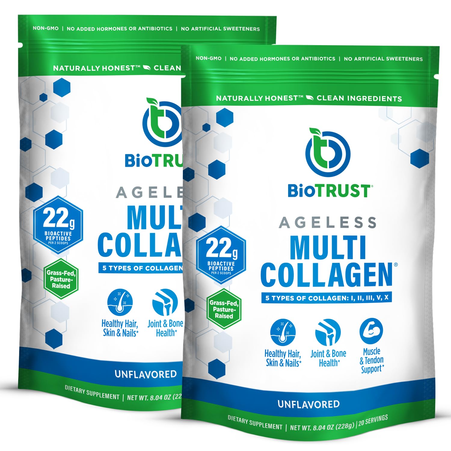 Foto 2 pulgar | Proteína de Colágeno en Polvo Biotrust Ageless Multi 10 G Paquete de 2 - Venta Internacional