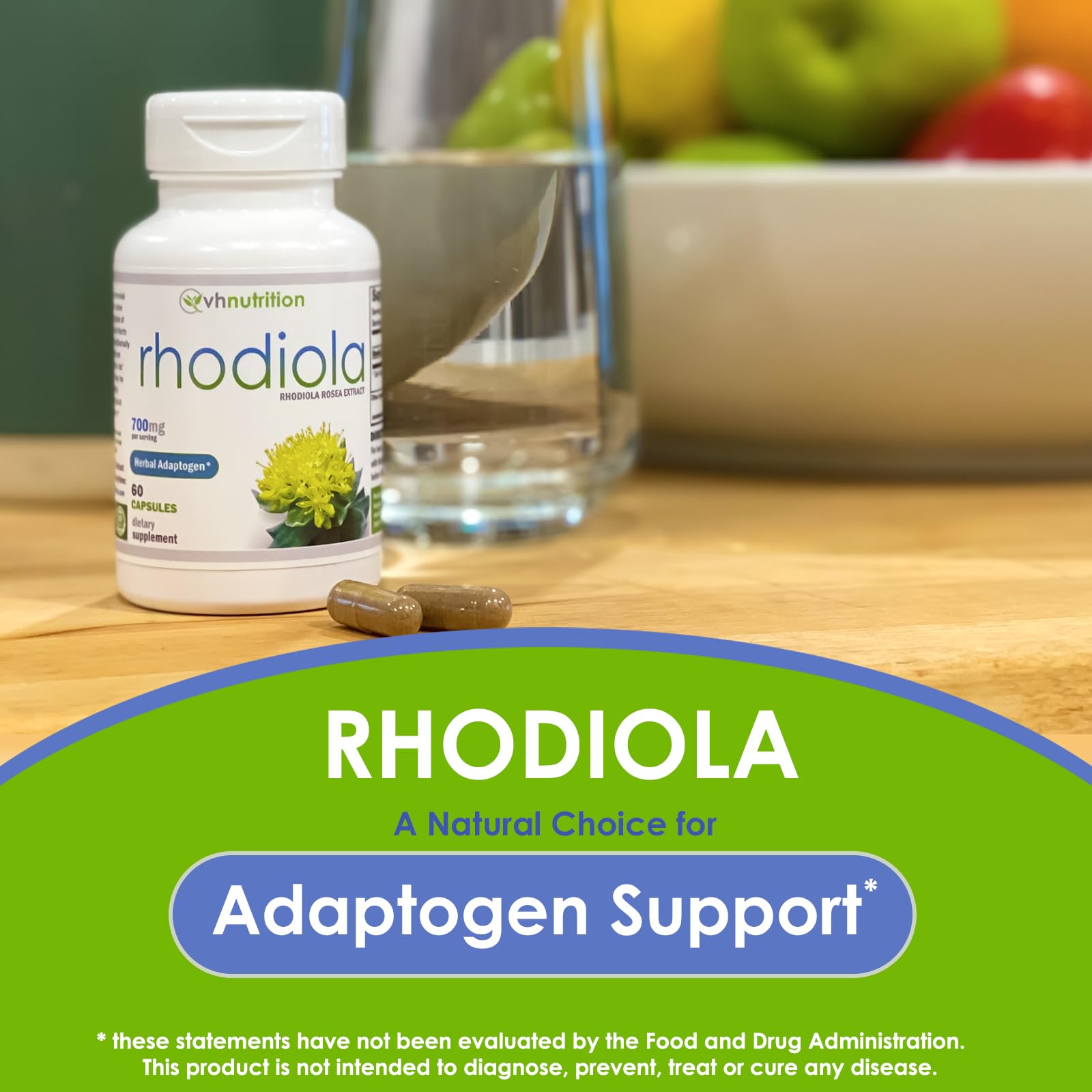 Foto 3 pulgar | Suplemento Vh Nutrition Rhodiola Rosea 60 Cápsulas - Venta Internacional