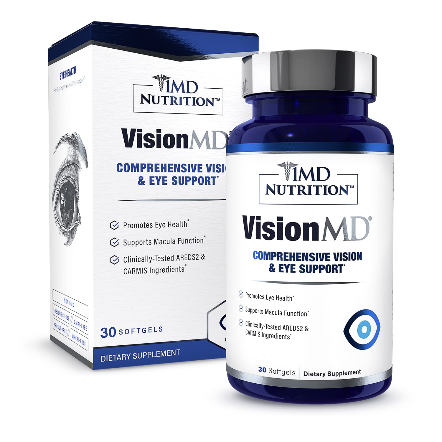 Foto 2 pulgar | Suplemento Para Ojos 1md Nutrition Visionmd Con Luteína Y Zeaxantina - Venta Internacional.