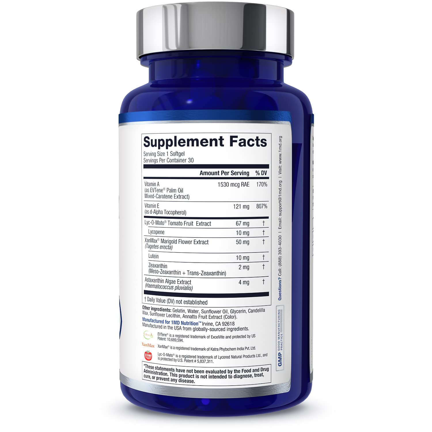 Foto 7 pulgar | Suplemento Para Ojos 1md Nutrition Visionmd Con Luteína Y Zeaxantina - Venta Internacional.
