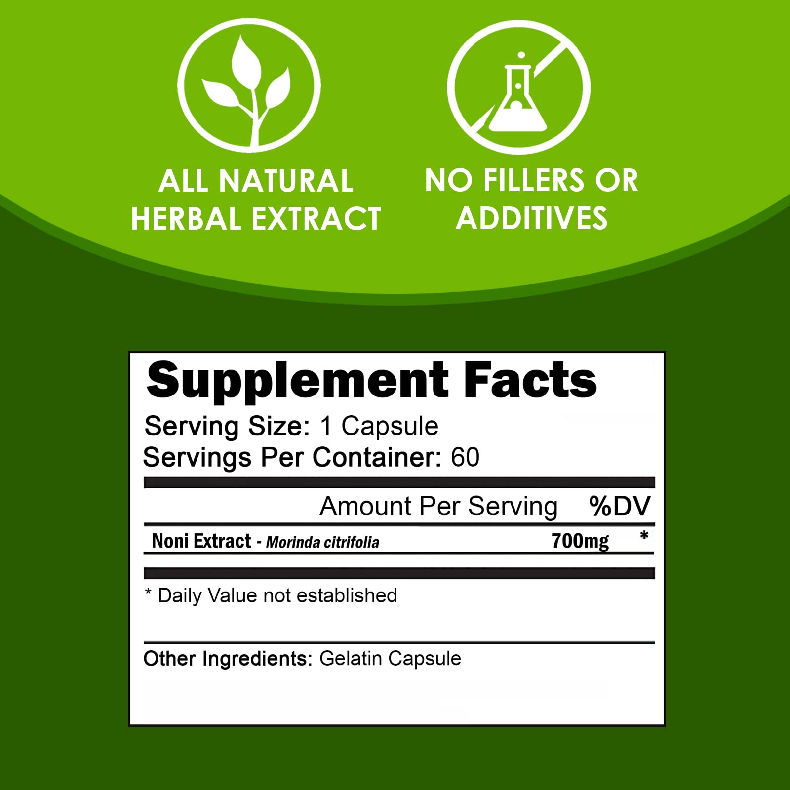 Foto 5 pulgar | Suplemento Vh Nutrition Noni En Cápsulas De 700 Mg De Extracto Durante 30 Días - Venta Internacional