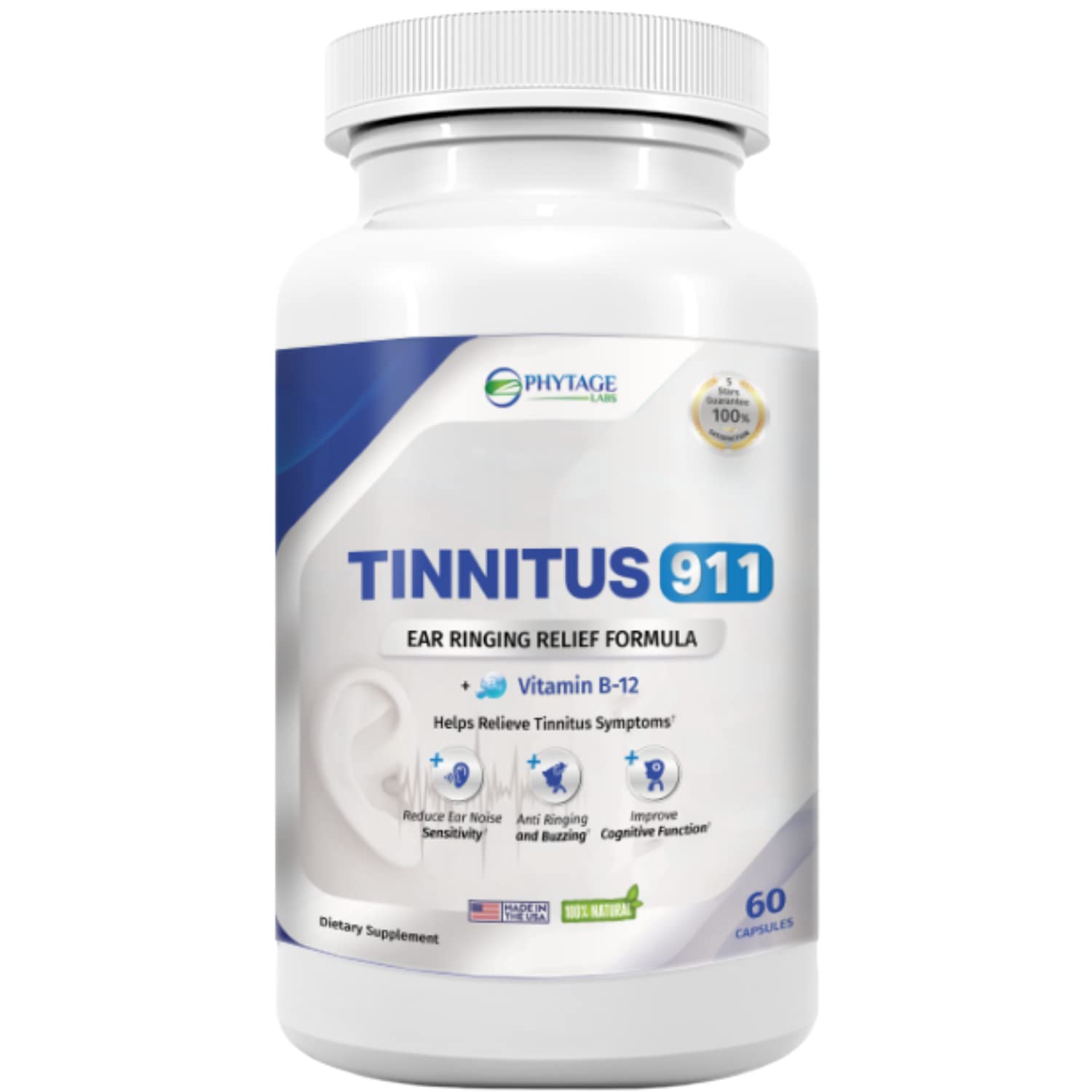 Foto 2 pulgar | Suplemento para Aliviar Tinnitus | 911 Phytage Labs - Venta Internacional