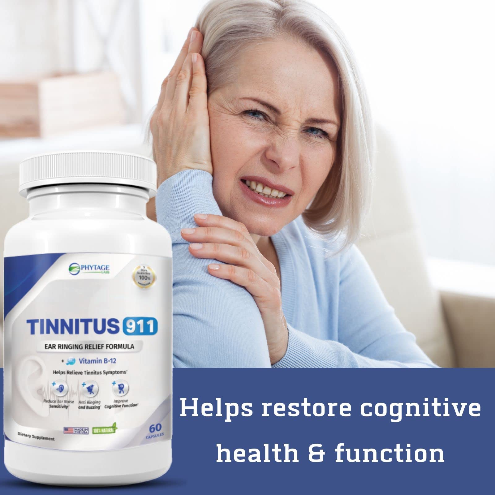 Foto 6 pulgar | Suplemento para Aliviar Tinnitus | 911 Phytage Labs - Venta Internacional