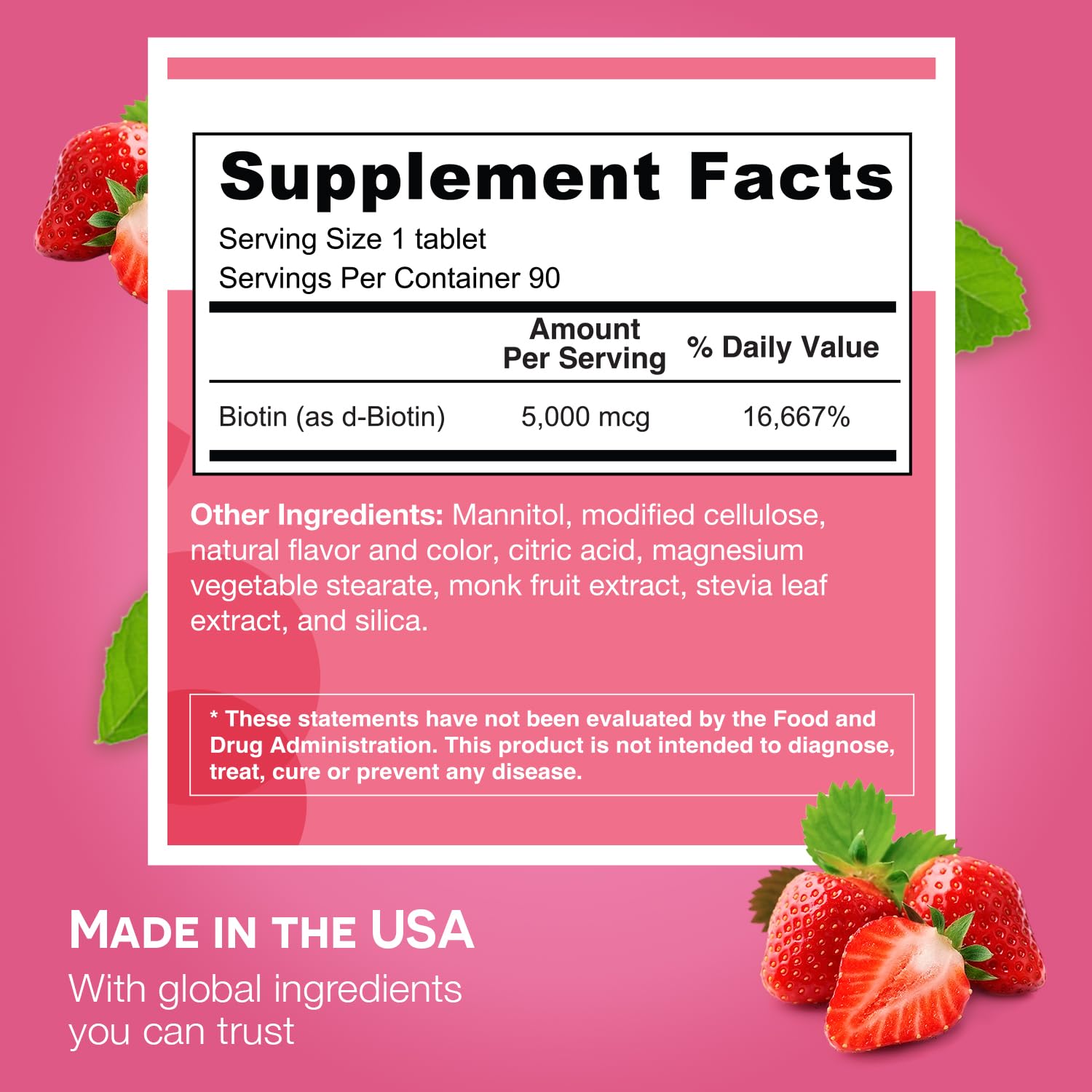 Foto 7 pulgar | Suplemento Ez Melts Biotina De 5000 Mcg Para Cabello, Piel Y Uñas 90 - Venta Internacional.