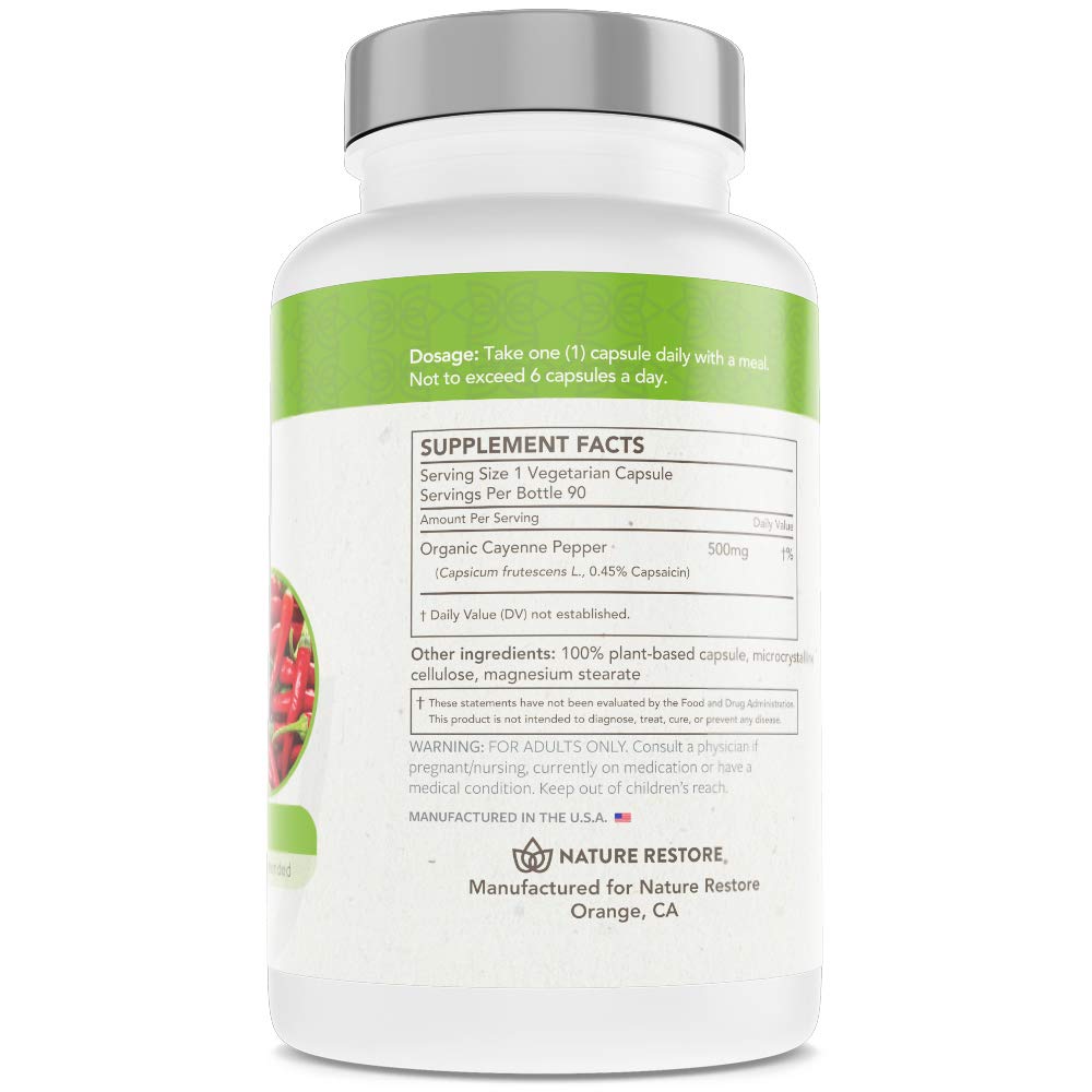Foto 2 | Suplemento Nature Restore Con Extracto De Pimienta De Cayena, 90 Cápsulas - Venta Internacional.