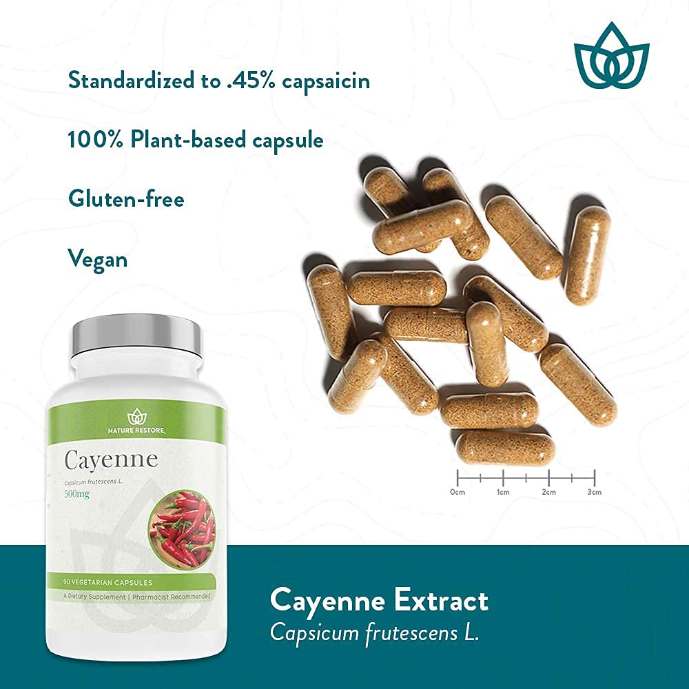 Foto 4 | Suplemento Nature Restore Con Extracto De Pimienta De Cayena, 90 Cápsulas - Venta Internacional.