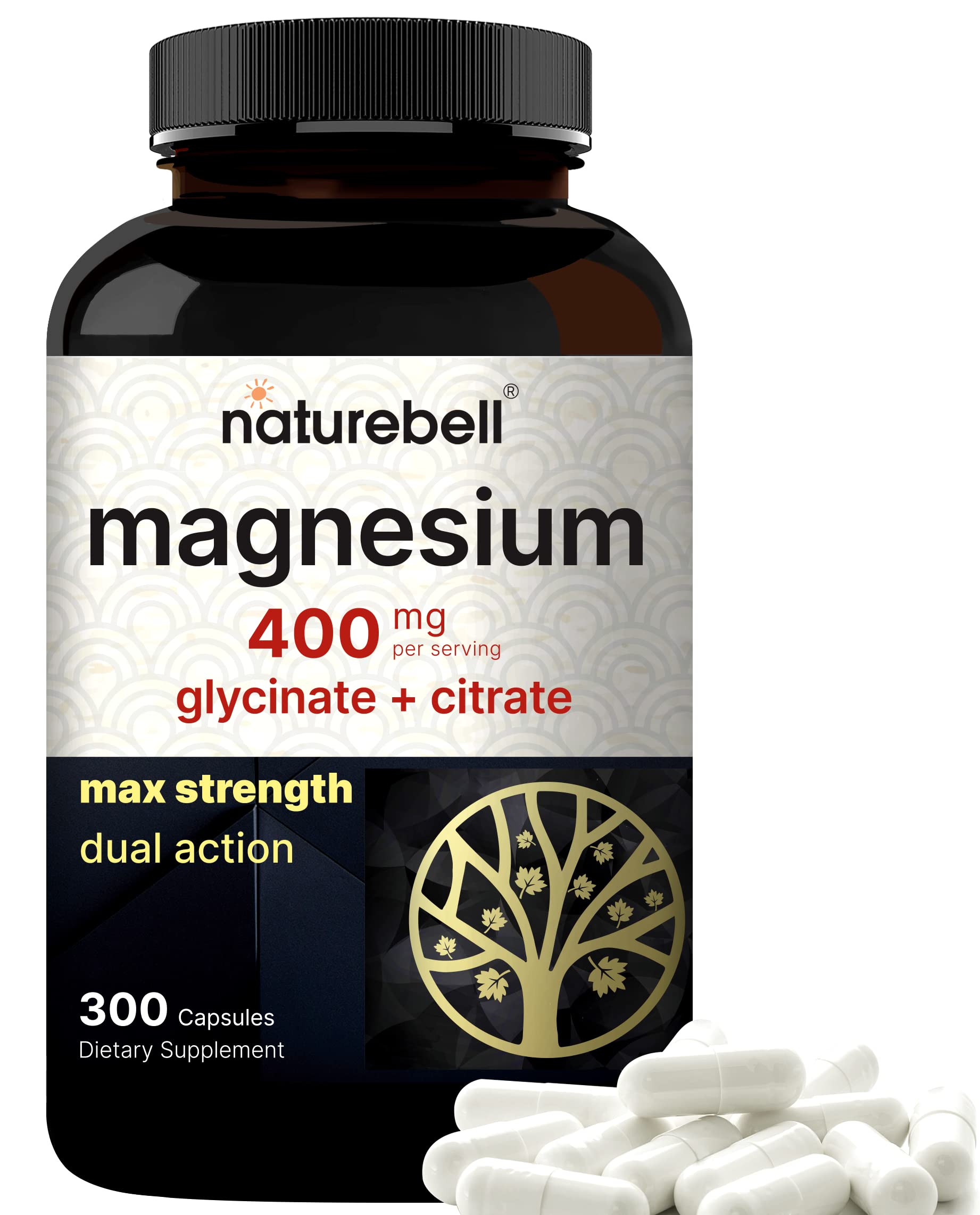 Foto 2 pulgar | Suplemento Naturebell Magnesium Complex 400 Mg 300 Cápsulas - Venta Internacional.