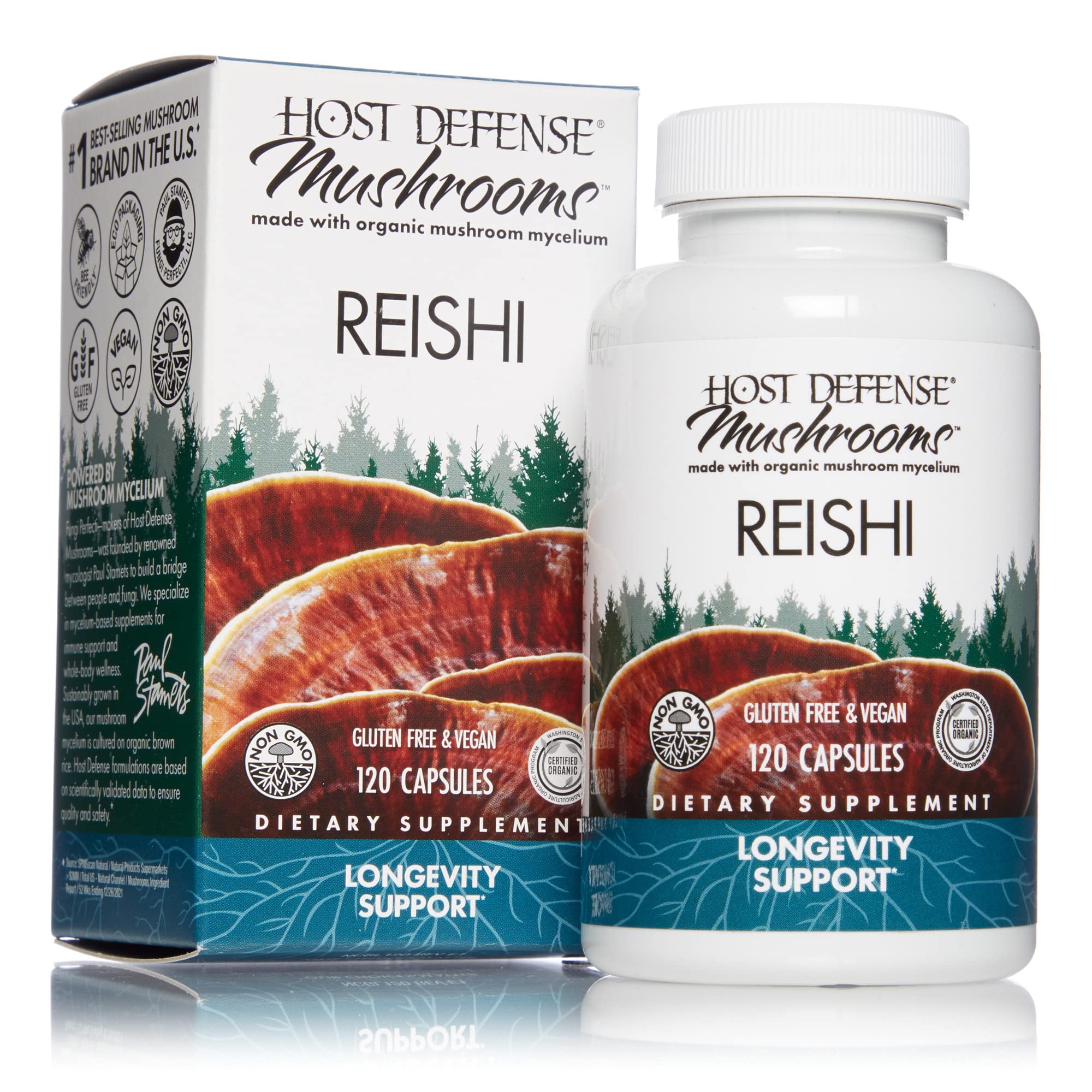 Foto 2 pulgar | Cápsulas de Reishi Supplement Host Defense 1 Frasco con 120 Cápsulas - Venta Internacional