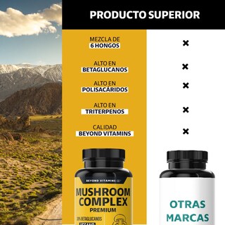 Foto 3 | Suplemento Alimenticio Beyond Vitamins Mushroom Complex 60 Cápsulas