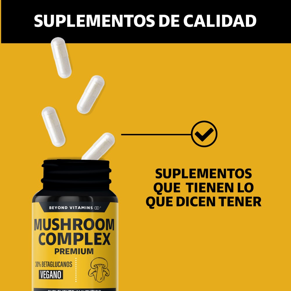 Foto 5 pulgar | Suplemento Alimenticio Beyond Vitamins Mushroom Complex 60 Cápsulas