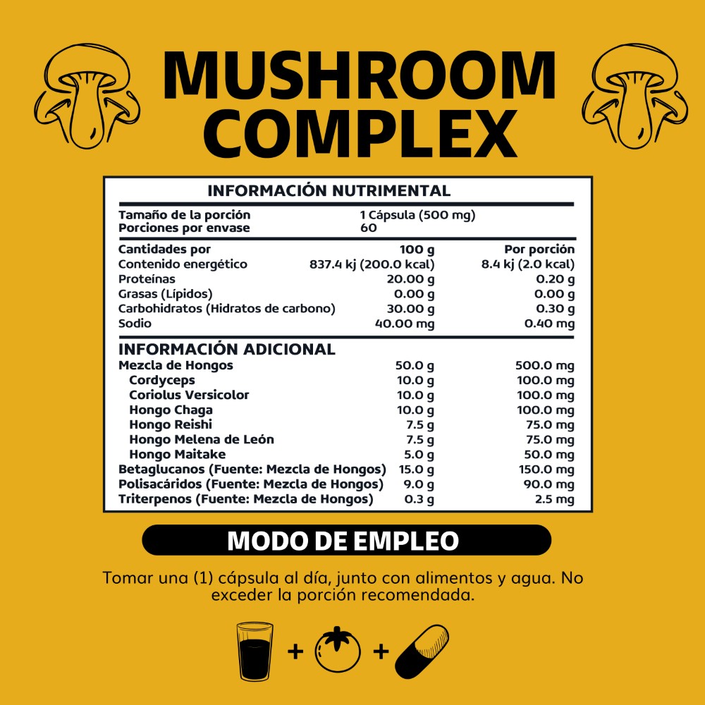 Foto 7 pulgar | Suplemento Alimenticio Beyond Vitamins Mushroom Complex 60 Cápsulas