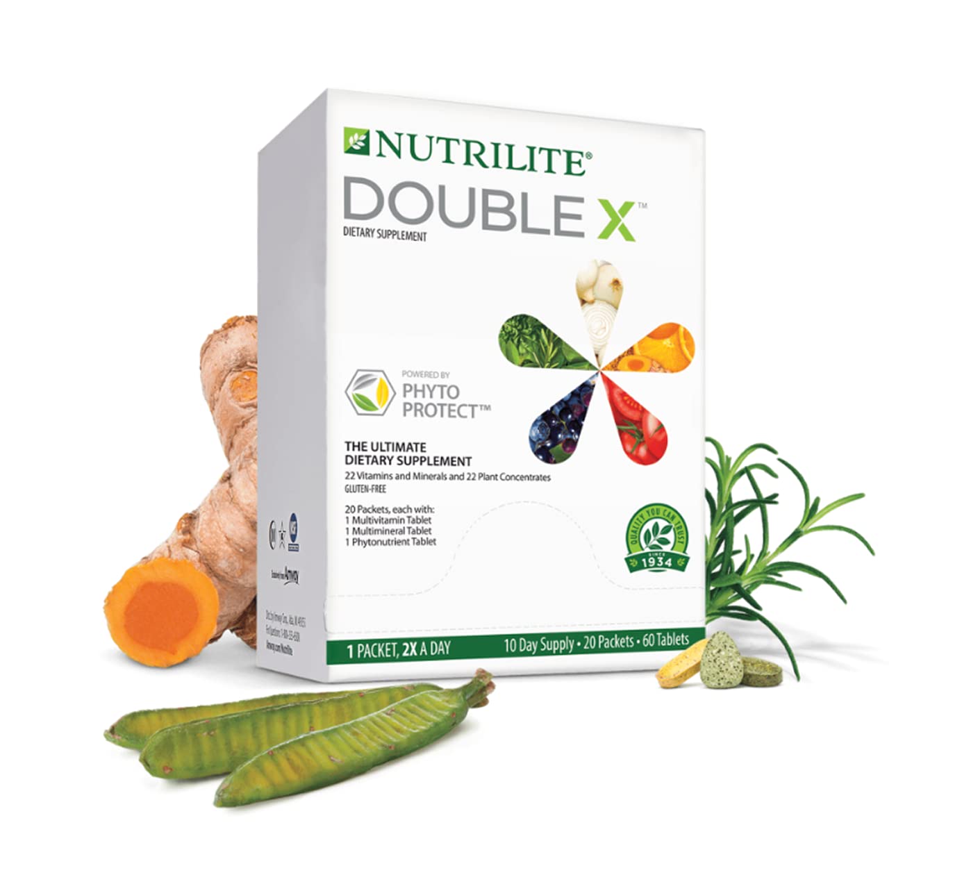 Foto 2 pulgar | Suplemento Multivitamínico Nutrilite Double X 60 Comprimidos - Venta Internacional.
