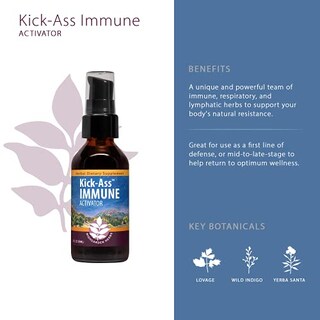 Foto 3 | Suplemento Wishgarden Herbs Kick-ass, Activador Inmunitario, 60 Ml - Venta Internacional.