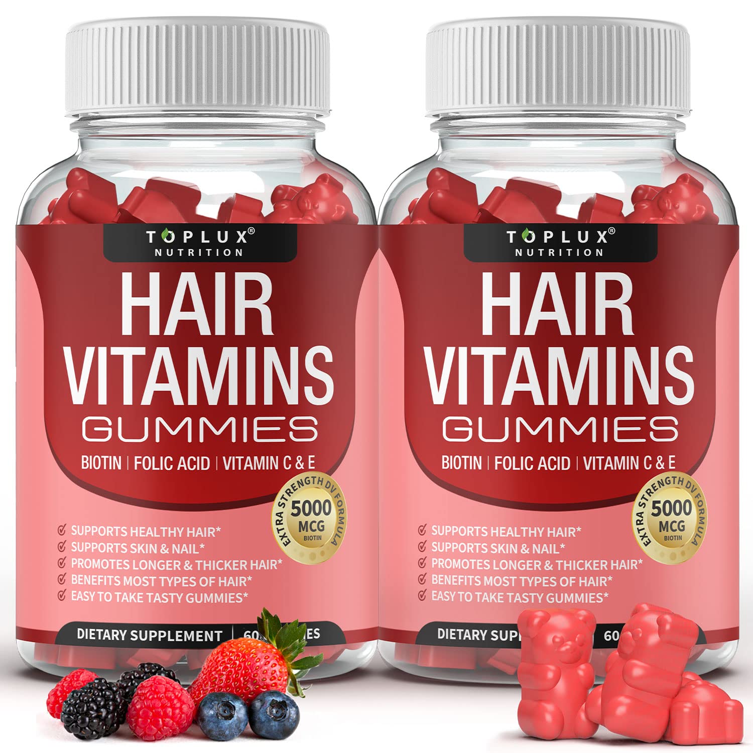 Foto 2 pulgar | Vitaminas Para El Cabello, Gomitas, Suplementos, Toplux, Un Crecimiento Más Rápido Del Cabello - Venta Internacional.